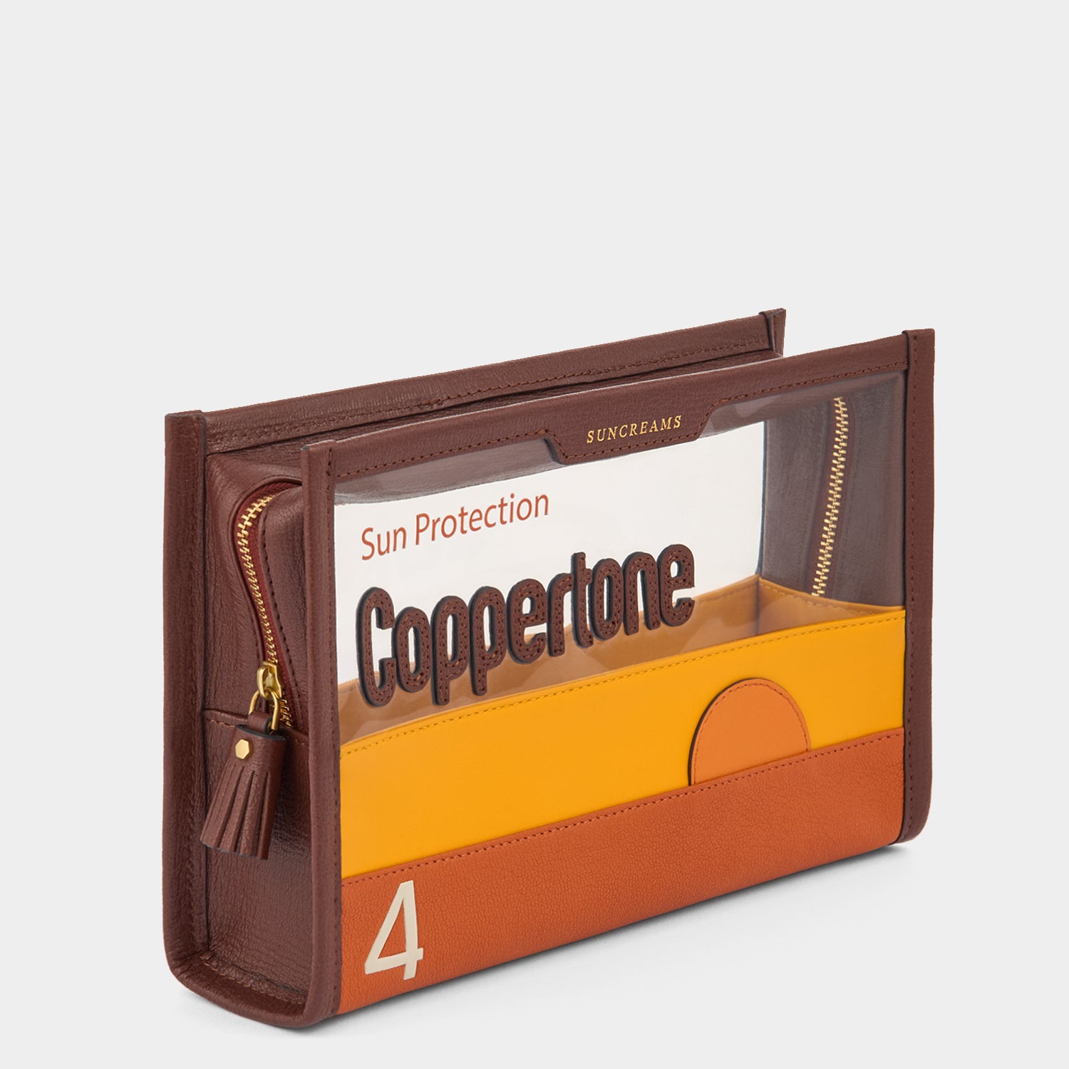 Anya Brands Coppertone Pouch -

          
            Capra Leather/TPU In Clear -
          

          Anya Hindmarch US
