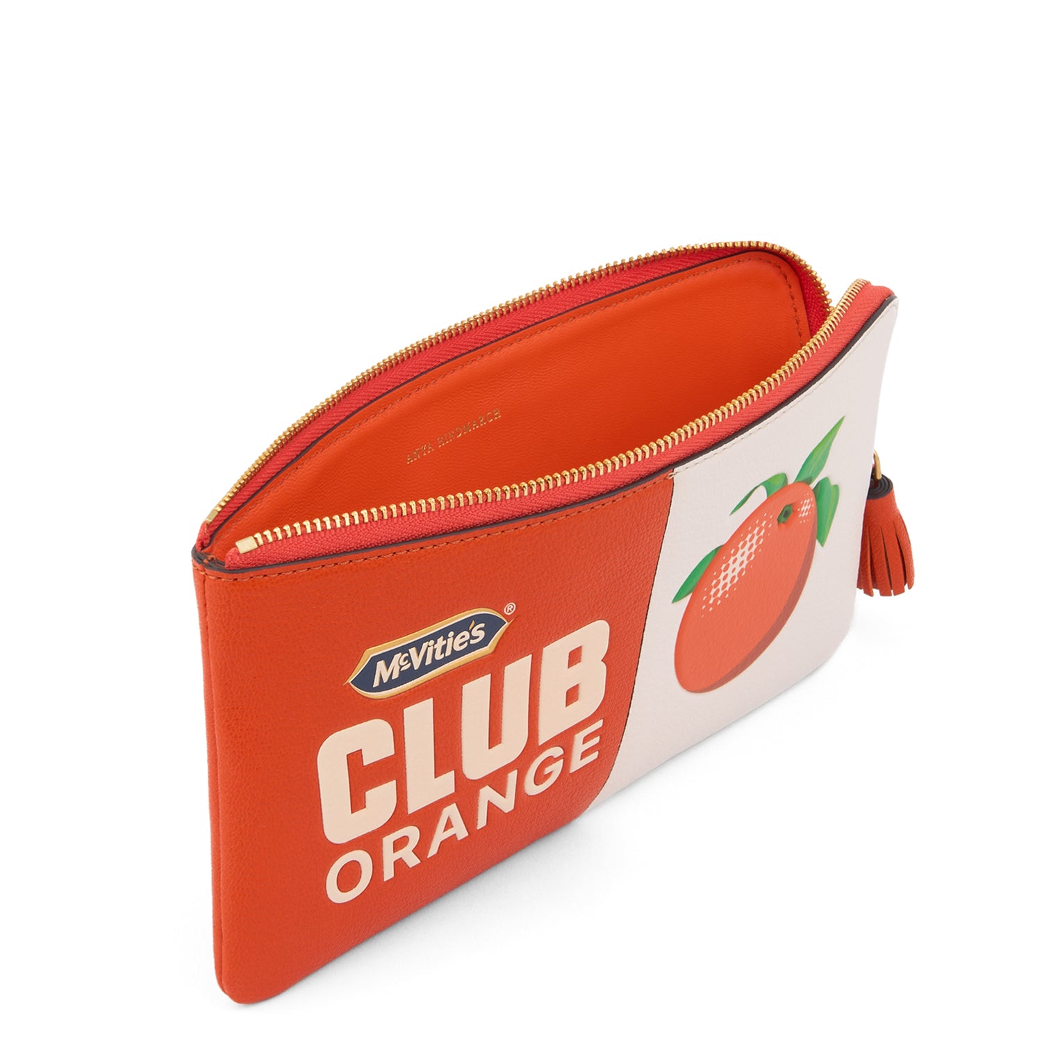 Anya Brands Club Orange Zip Loose Pocket -

          
            Capra Leather in Clementine Orange -
          

          Anya Hindmarch US
