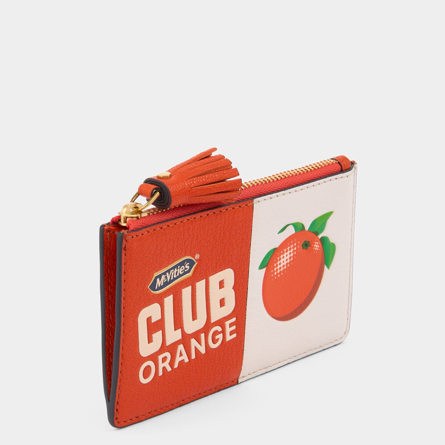 Anya Brands Club Orange Zip Card Case -

          
            Capra Leather in Clementine Orange -
          

          Anya Hindmarch US
