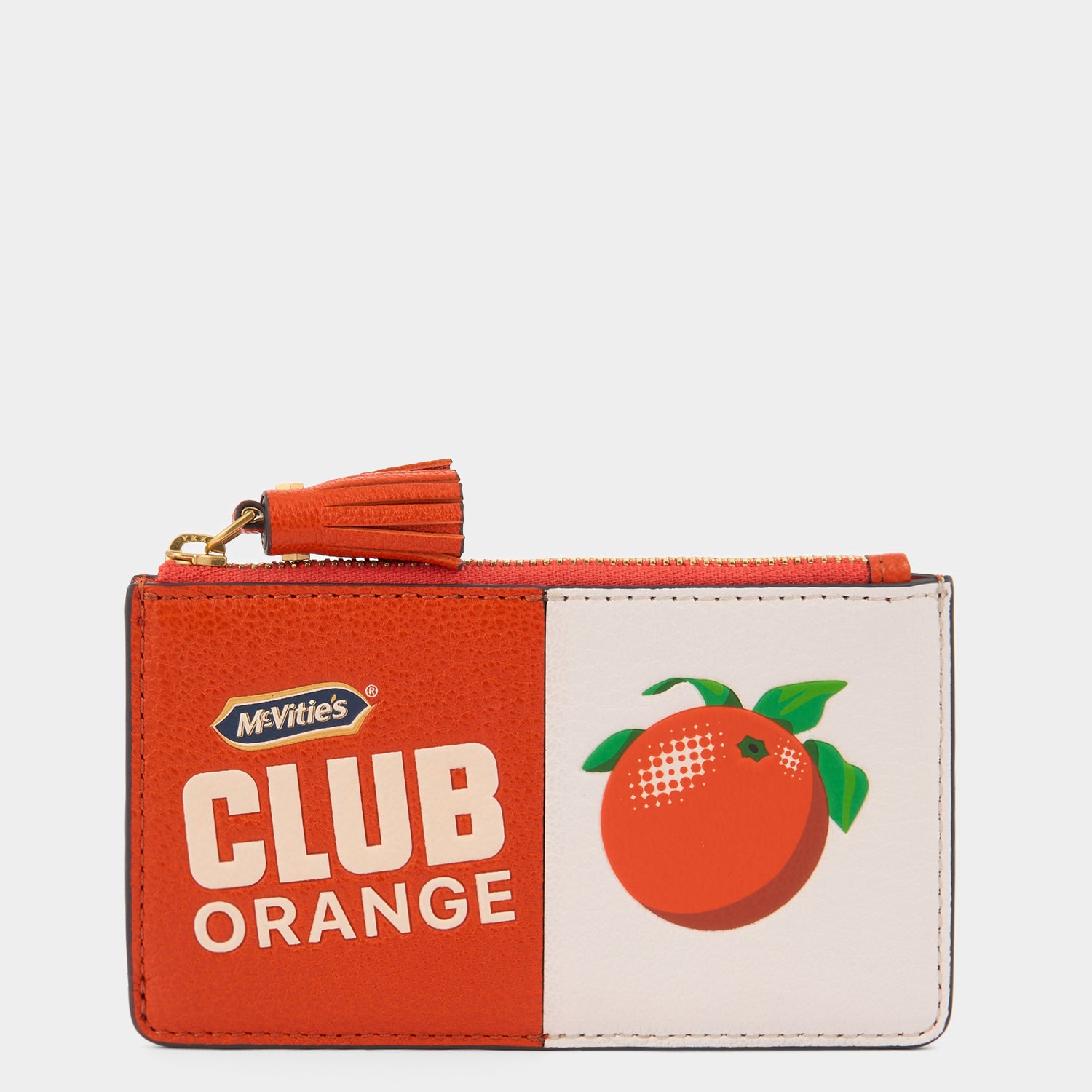 Anya Brands Club Orange Zip Card Case -

          
            Capra Leather in Clementine Orange -
          

          Anya Hindmarch US
