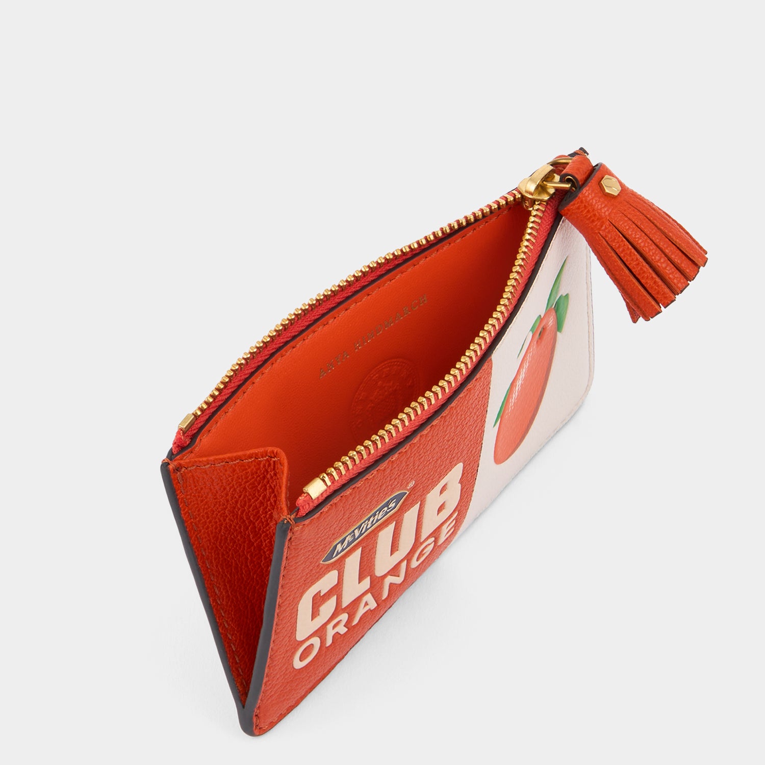 Anya Brands Club Orange Zip Card Case -

          
            Capra Leather in Clementine Orange -
          

          Anya Hindmarch US
