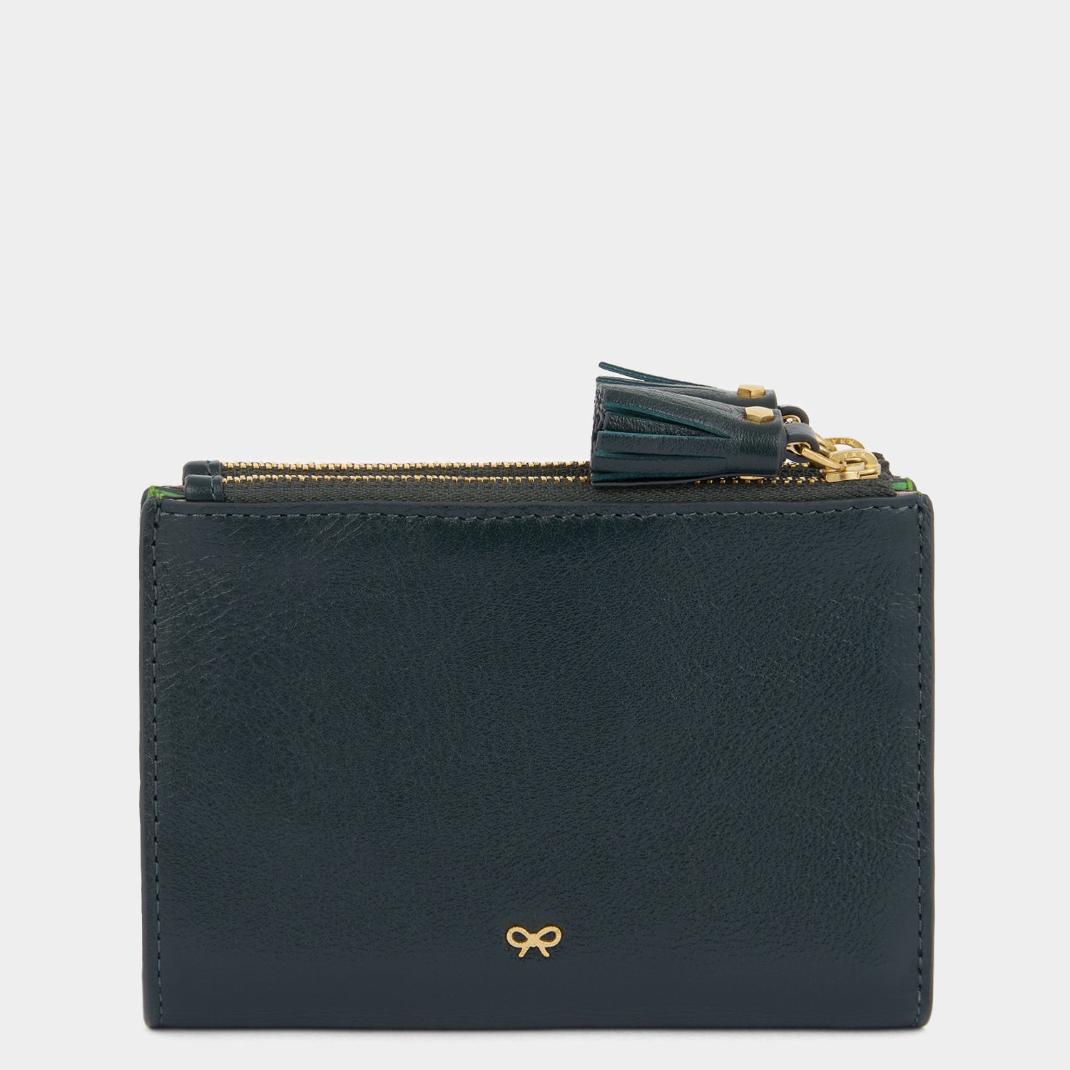 Peeping Eyes Small Double Zip Wallet -

          
            Capra Leather in Ink Green -
          

          Anya Hindmarch US
