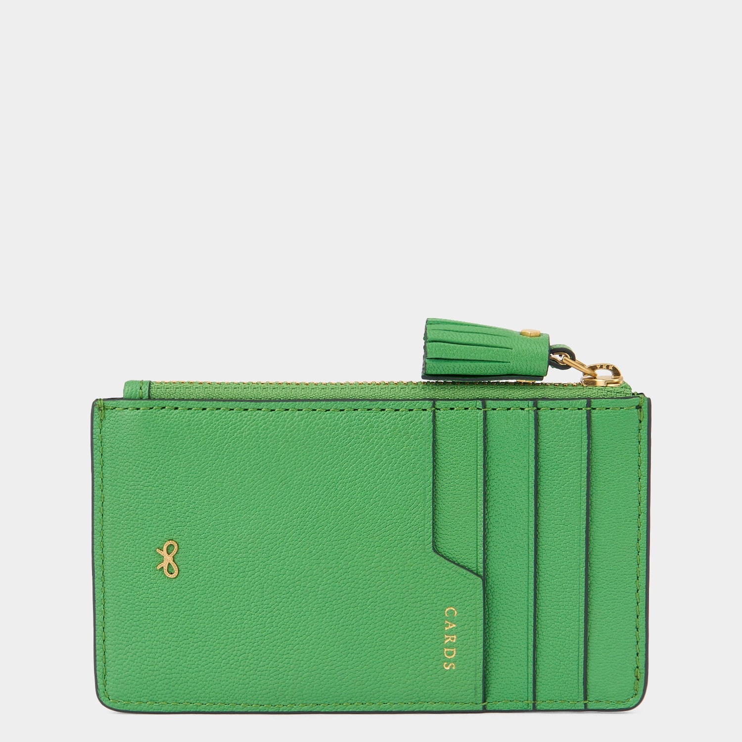 This Way Up Zip Card Case -

          
            Capra Leather in Grass Green -
          

          Anya Hindmarch US
