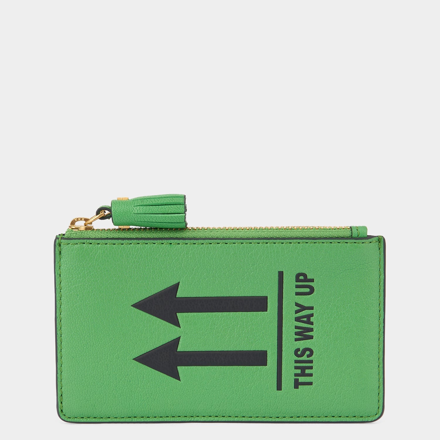 This Way Up Zip Card Case -

          
            Capra Leather in Grass Green -
          

          Anya Hindmarch US
