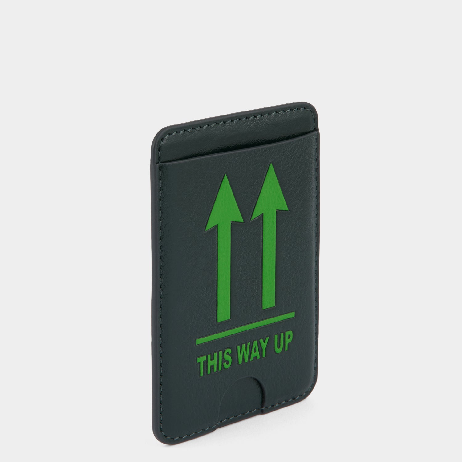 This Way Up Card Case -

          
            Capra Leather in Ink Green -
          

          Anya Hindmarch US
