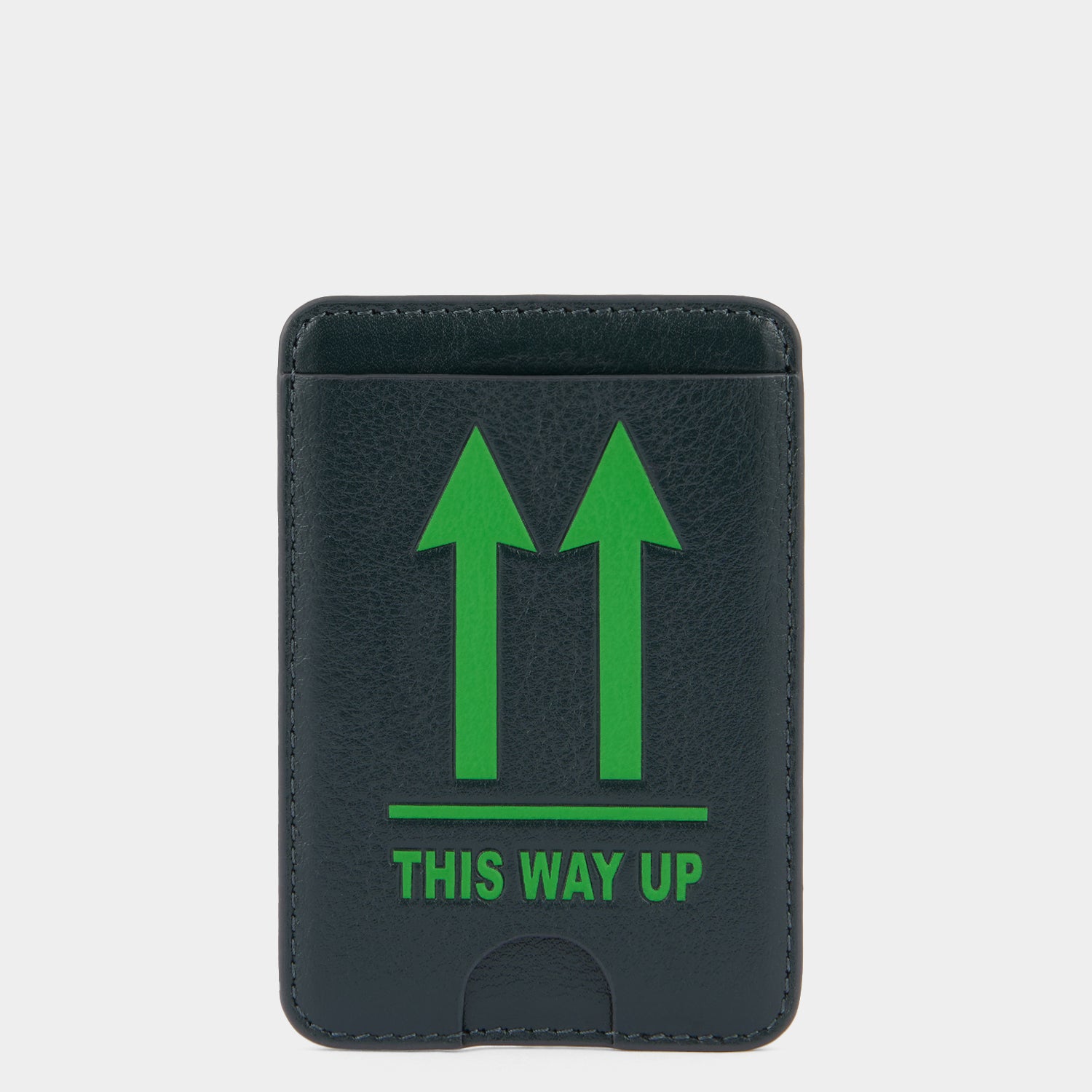 This Way Up Card Case -

          
            Capra Leather in Ink Green -
          

          Anya Hindmarch US
