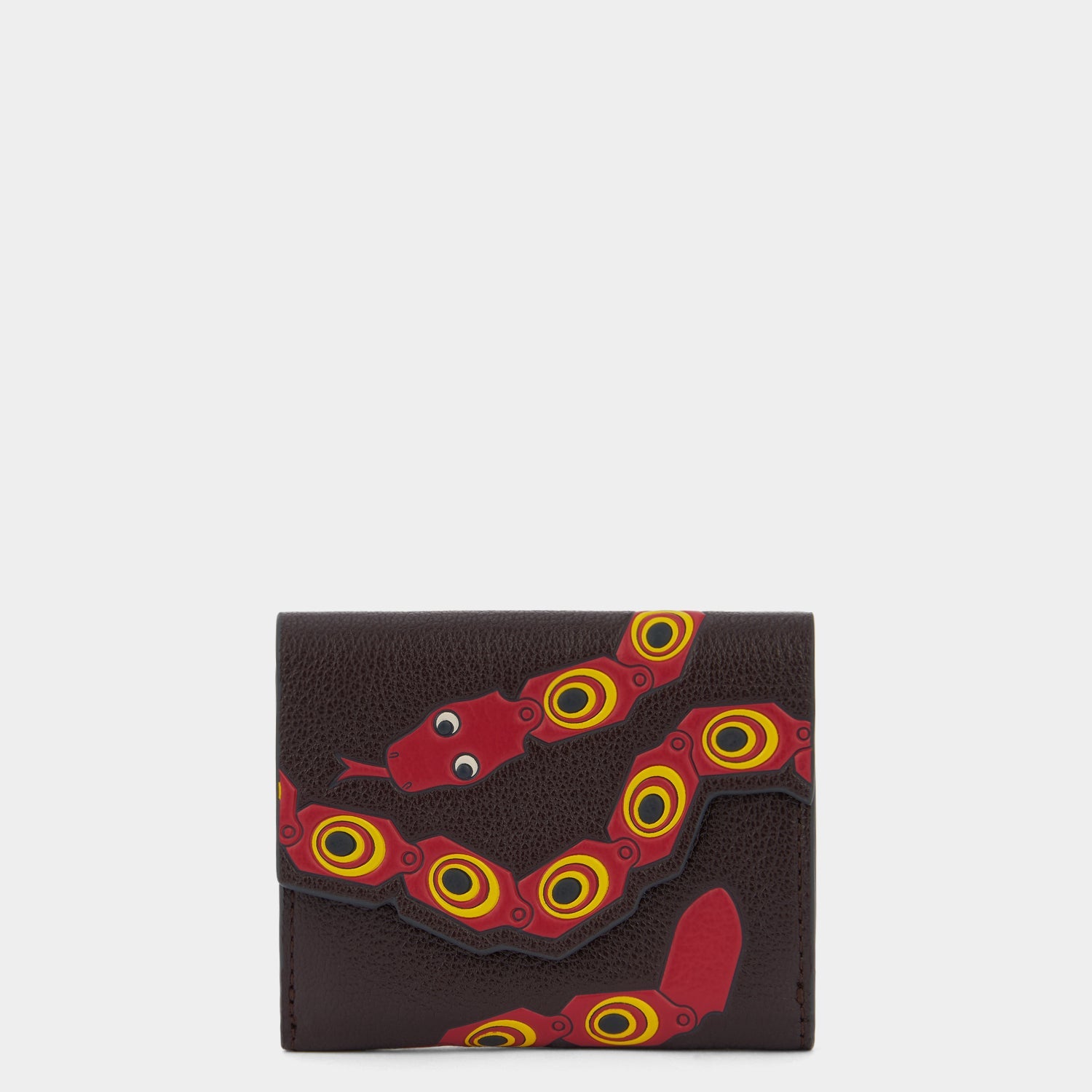 Snake Mini Trifold Wallet -

          
            Capra Leather in Grape -
          

          Anya Hindmarch US
