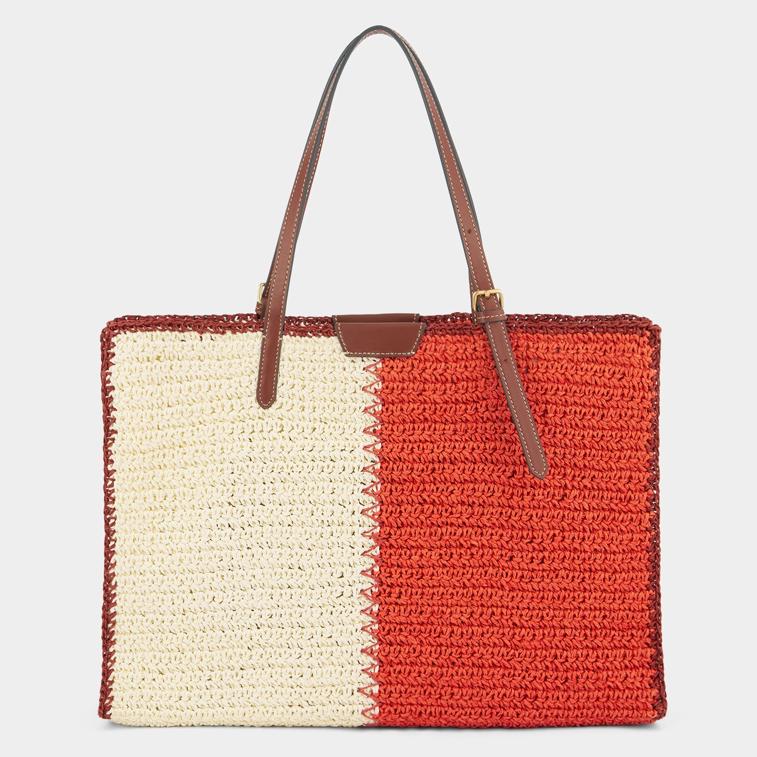 Anya Brands Club Orange E/W Tote -

          
            Paper Raffia in Clementine Orange/Chalk White -
          

          Anya Hindmarch US
