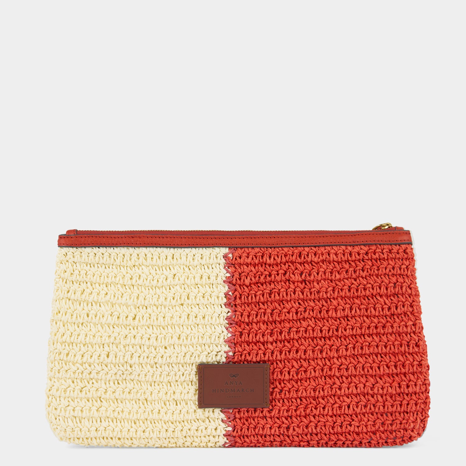 Anya Brands Club Orange Pochette -

          
            Paper Raffia in Clementine Orange/Chalk White -
          

          Anya Hindmarch US
