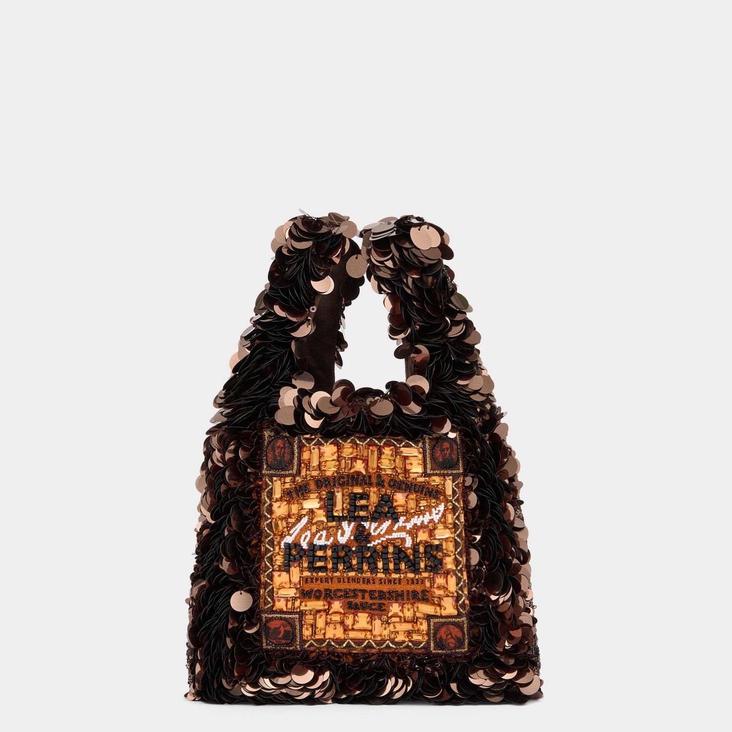 Anya Brands Lea & Perrins Mini Tote -

          
            Recycled Satin in Hazelnut -
          

          Anya Hindmarch US
