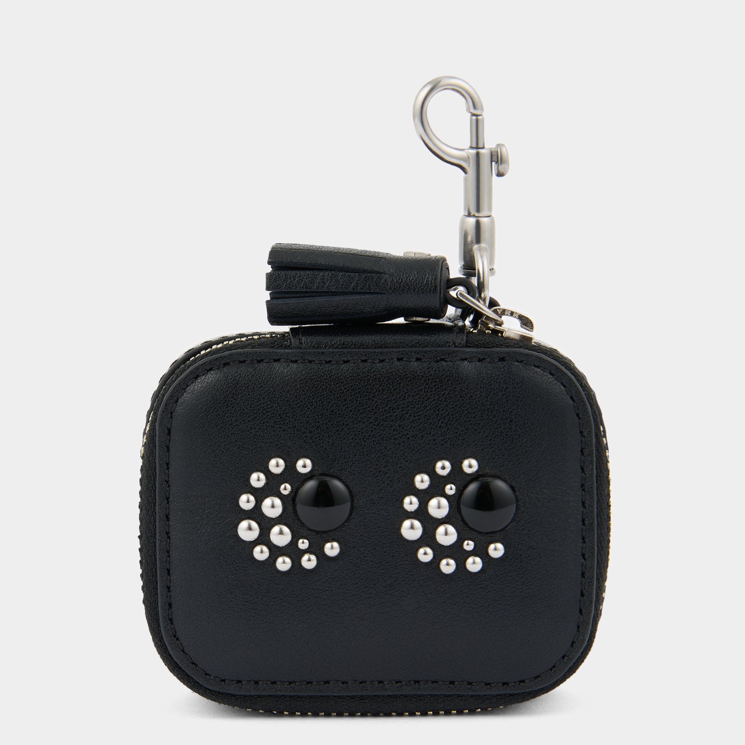 Eyes Studded Ear Phones Case -

          
            Satin Leather in Black -
          

          Anya Hindmarch US
