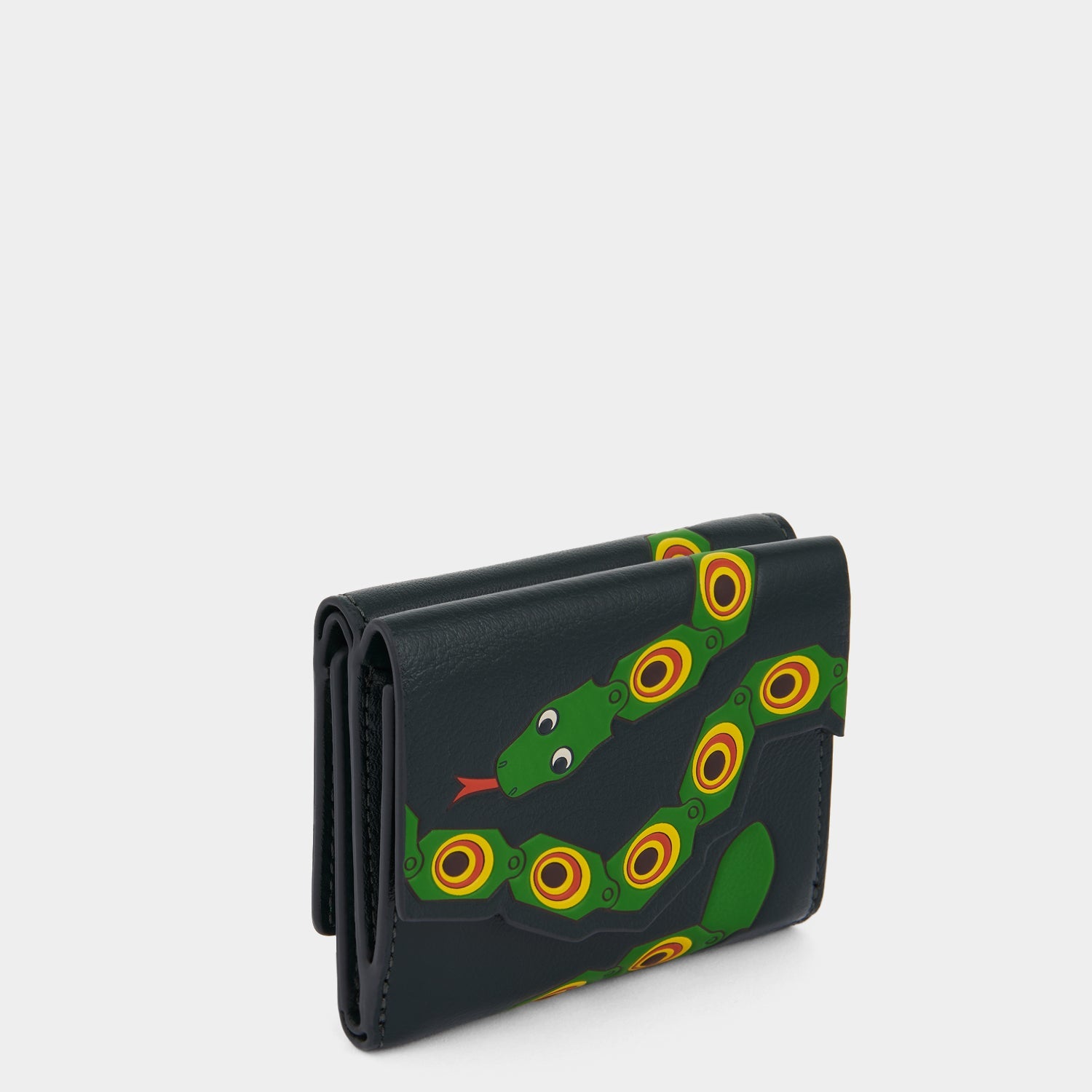 Snake Mini Trifold Wallet -

          
            Capra Leather in Ink Green -
          

          Anya Hindmarch US
