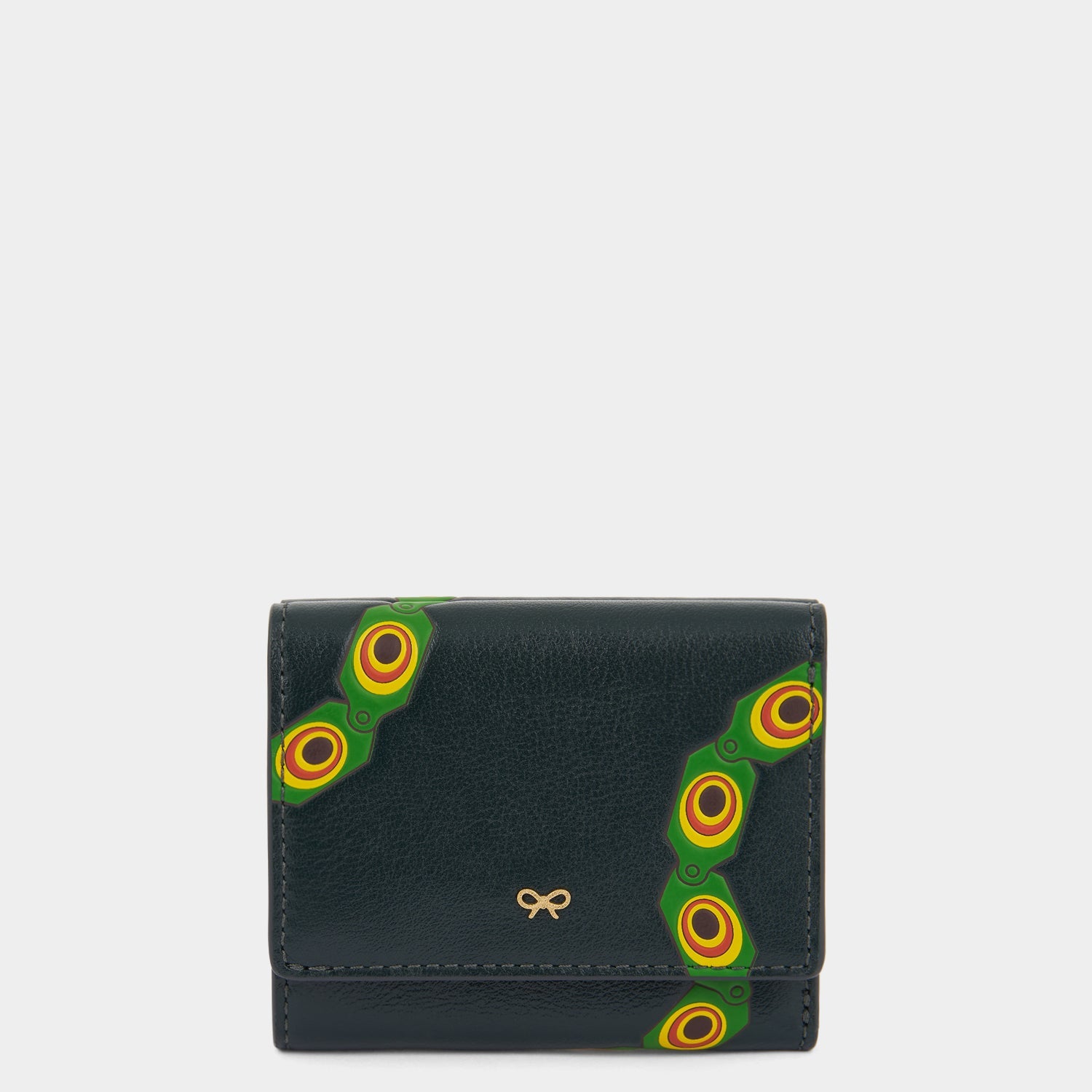 Snake Mini Trifold Wallet -

          
            Capra Leather in Ink Green -
          

          Anya Hindmarch US
