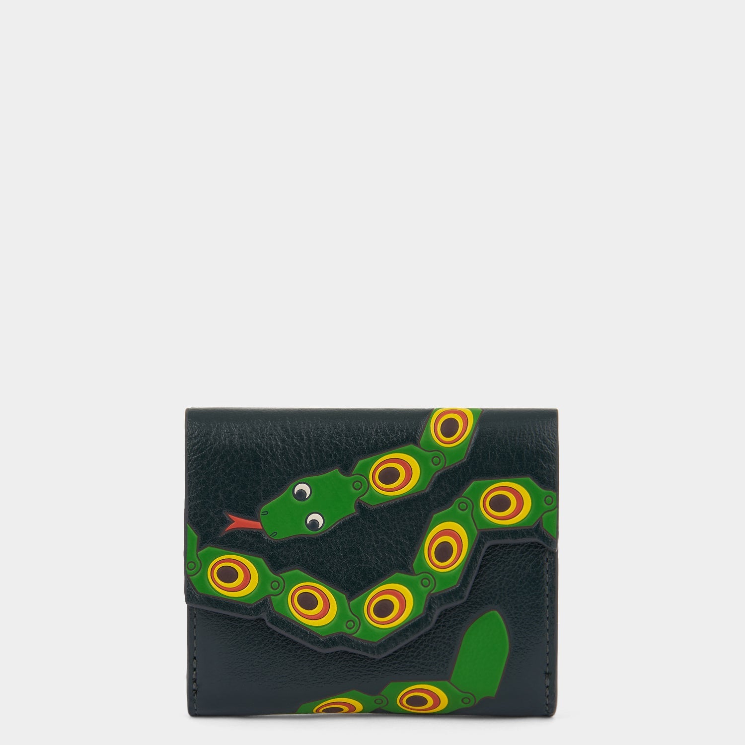 Snake Mini Trifold Wallet -

          
            Capra Leather in Ink Green -
          

          Anya Hindmarch US
