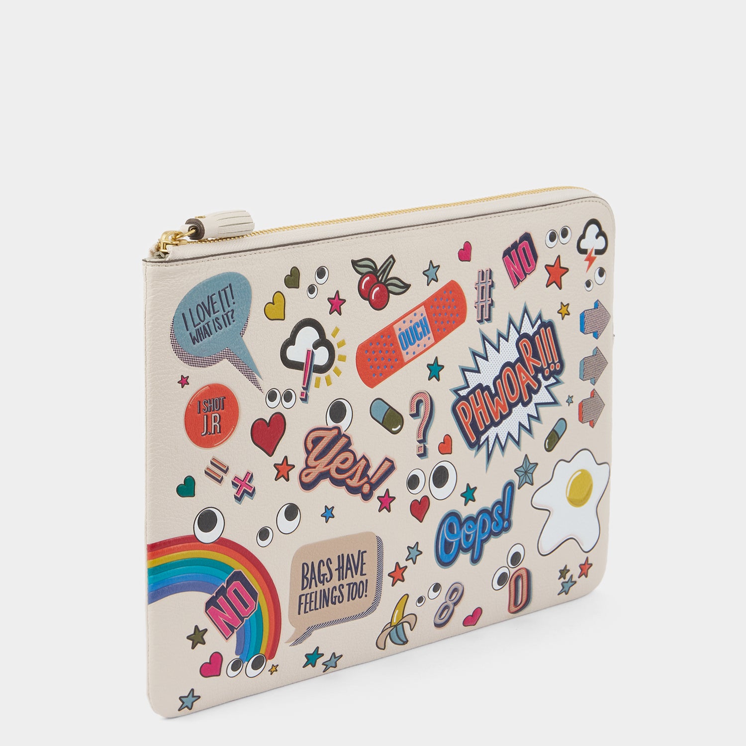 All Over Stickers Laptop Case -

          
            Capra Leather in Chalk -
          

          Anya Hindmarch US
