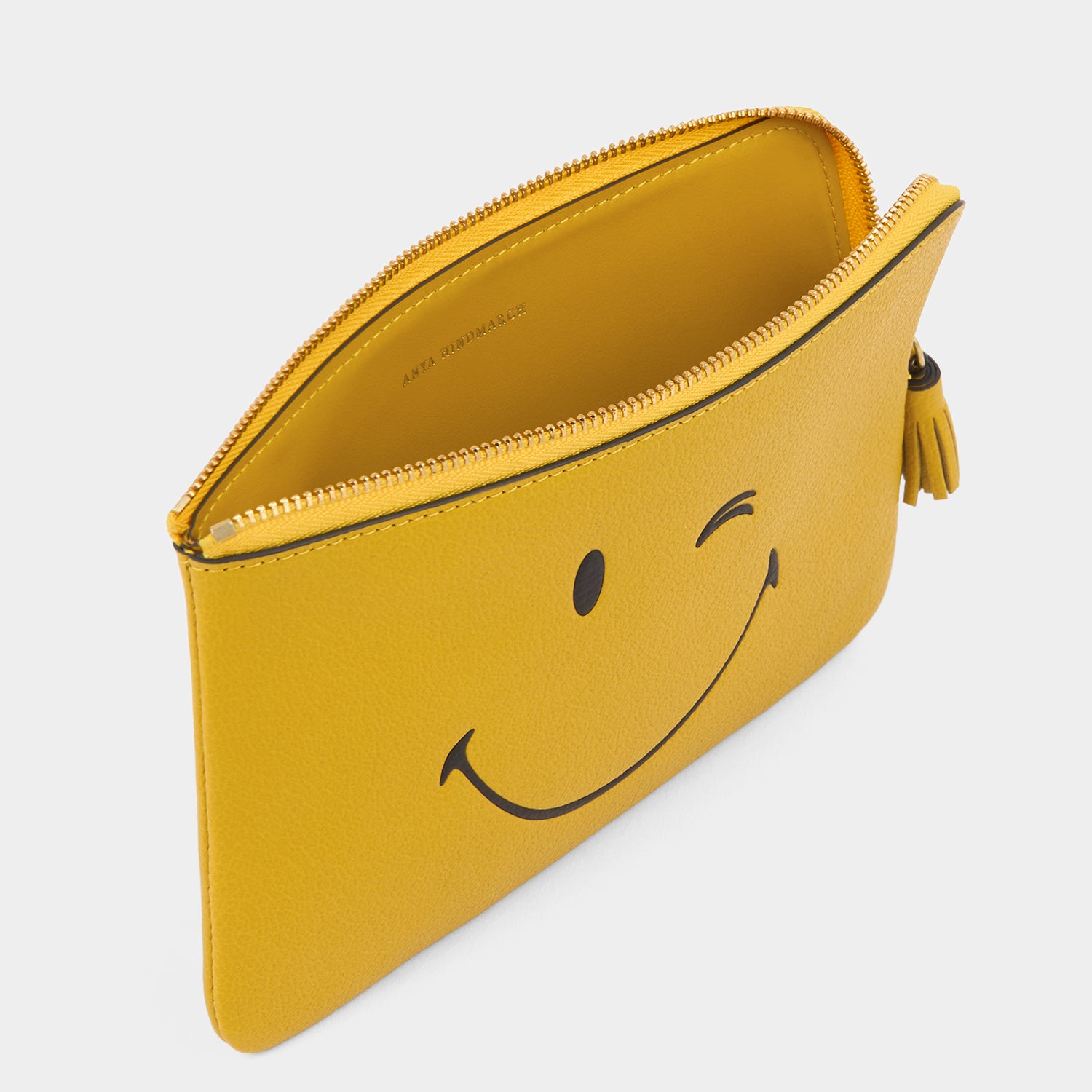 Wink Zip Loose Pocket -

          
            Capra Leather in Mustard Yellow -
          

          Anya Hindmarch US
