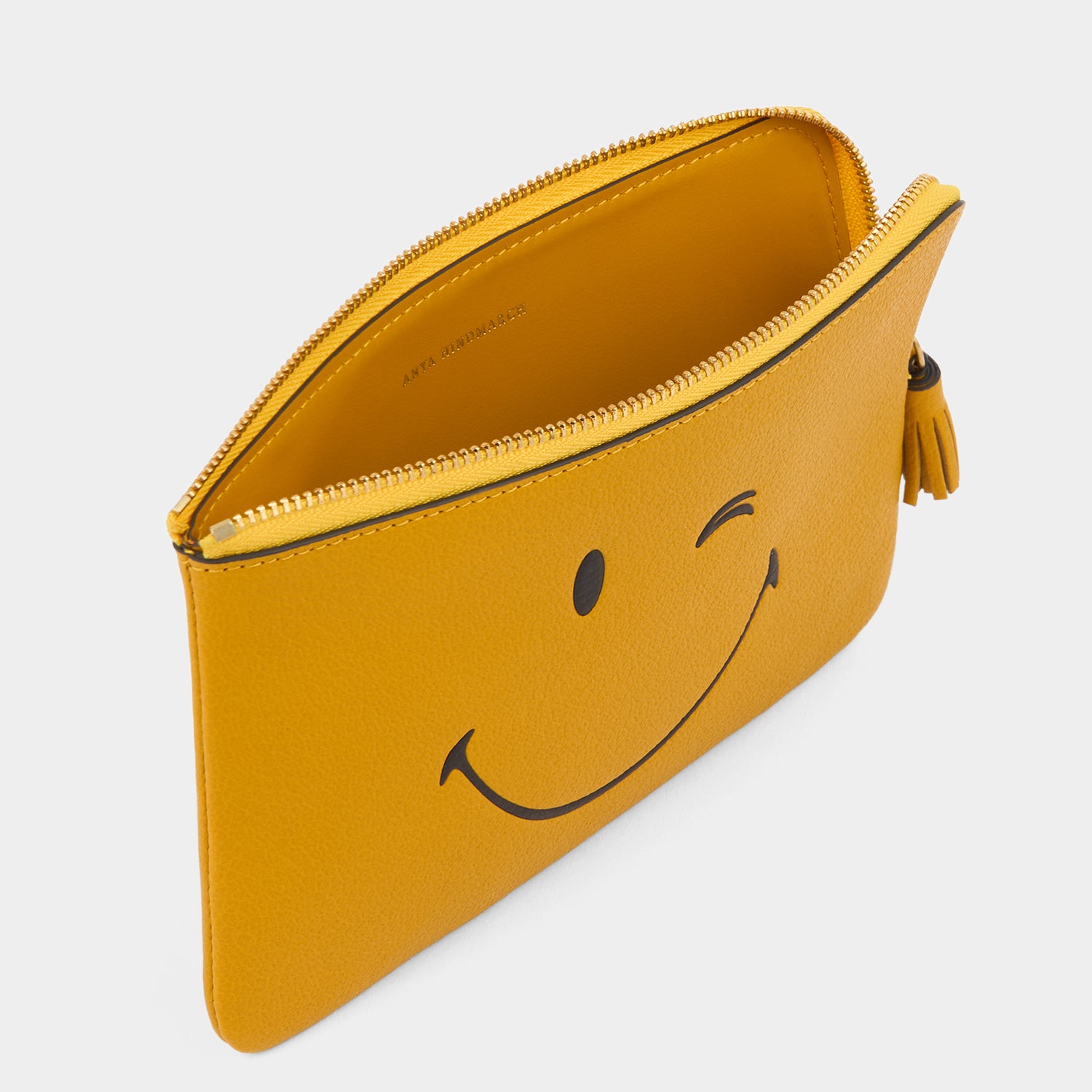 Wink Zip Loose Pocket -

          
            Capra Leather in Mustard Yellow -
          

          Anya Hindmarch US
