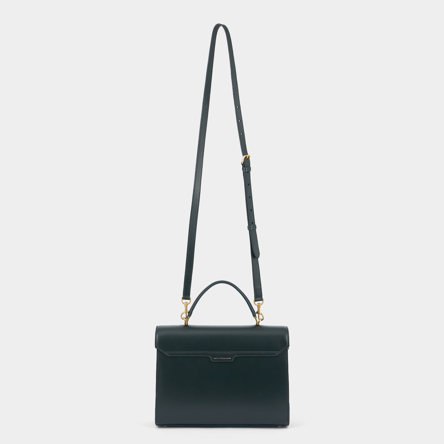 Mortimer Top Handle -

          
            Calf Leather in Ink Green -
          

          Anya Hindmarch US
