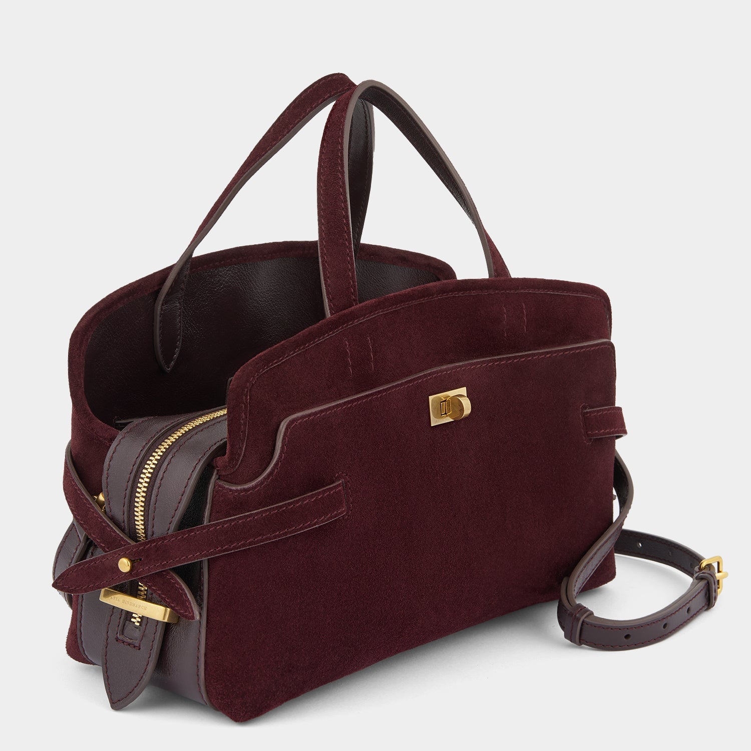 Wilson Cross-body -

          
            Suede/Calf Leather in Grape -
          

          Anya Hindmarch US
