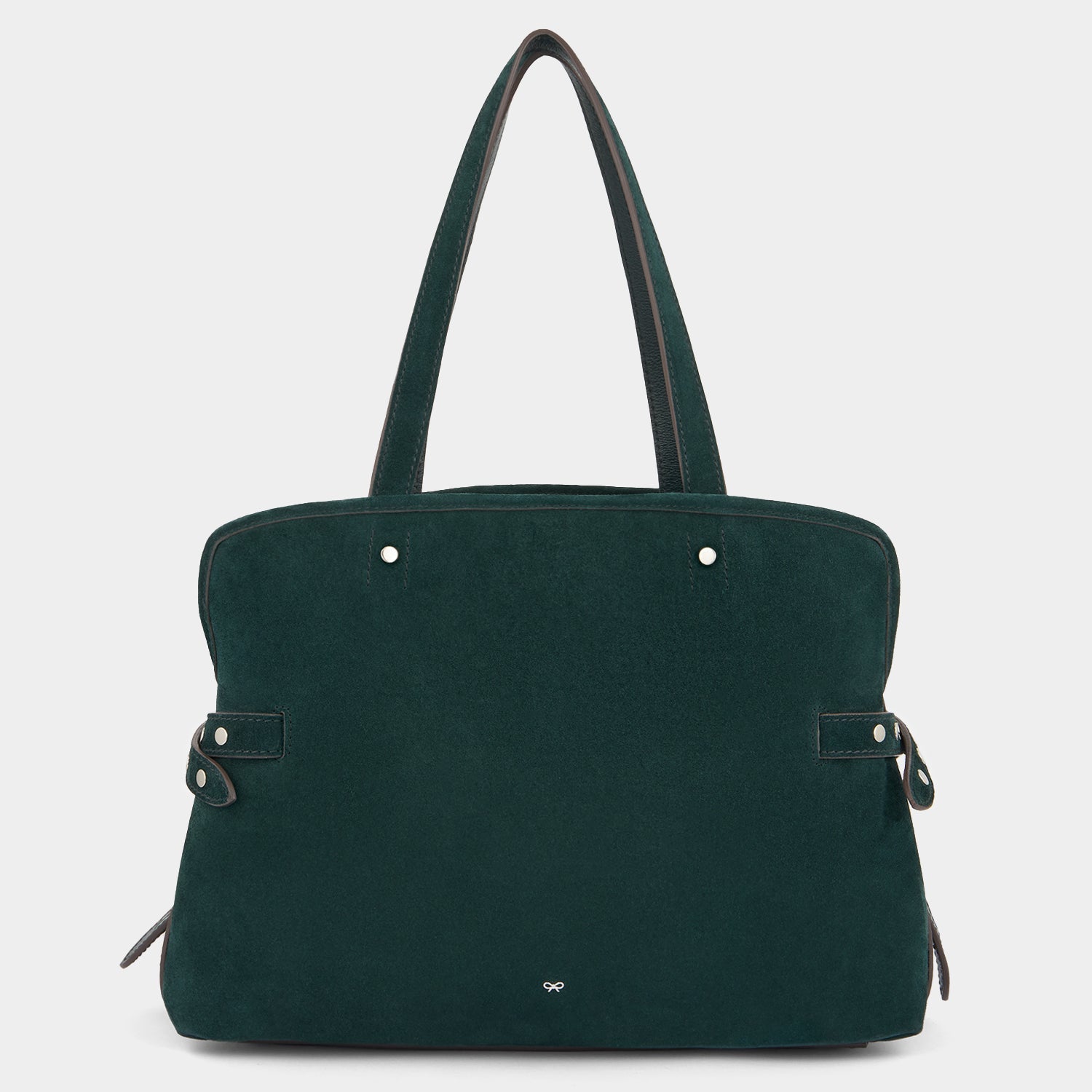 Wilson Shoulder Bag with Studs -

          
            Suede/Calf Leather in Ink Green -
          

          Anya Hindmarch US
