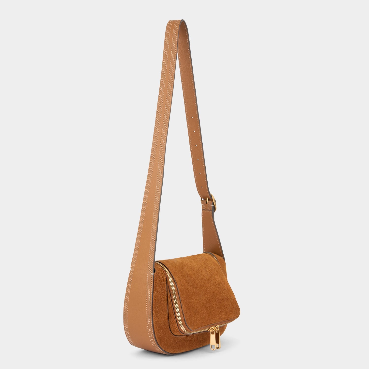 Vere Small Cross-body -

          
            Suede/Calf Leather in Manilla Beige -
          

          Anya Hindmarch US
