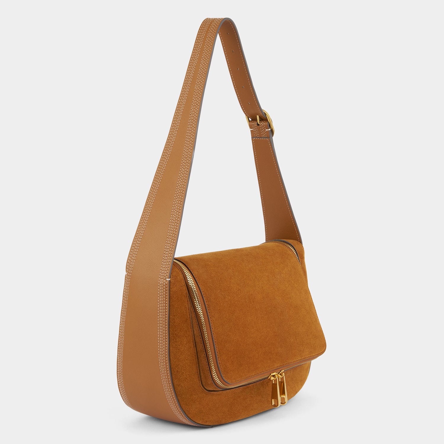 Vere Shoulder Bag -

          
            Suede/Calf Leather in Manilla Beige -
          

          Anya Hindmarch US
