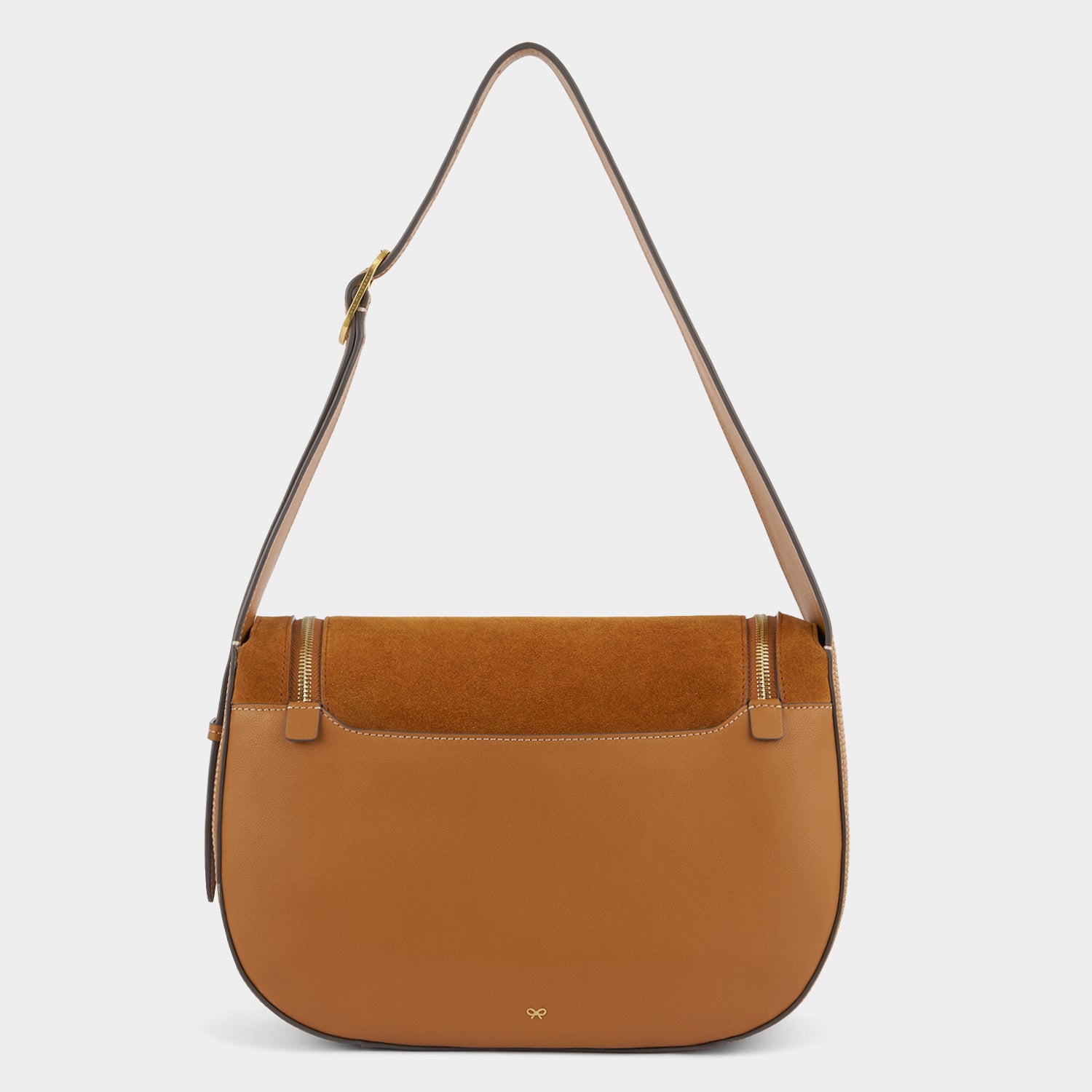 Vere Shoulder Bag -

          
            Suede/Calf Leather in Manilla Beige -
          

          Anya Hindmarch US
