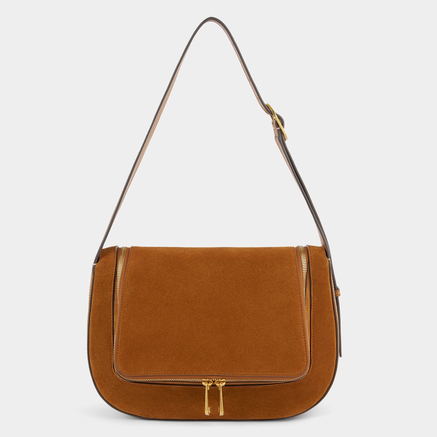 Vere Shoulder Bag -

          
            Suede/Calf Leather in Manilla Beige -
          

          Anya Hindmarch US
