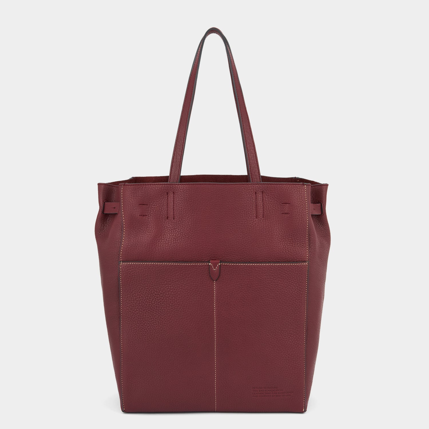 Return to Nature N/S Tote -

          
            Natural Grain Leather in Rosewood -
          

          Anya Hindmarch US
