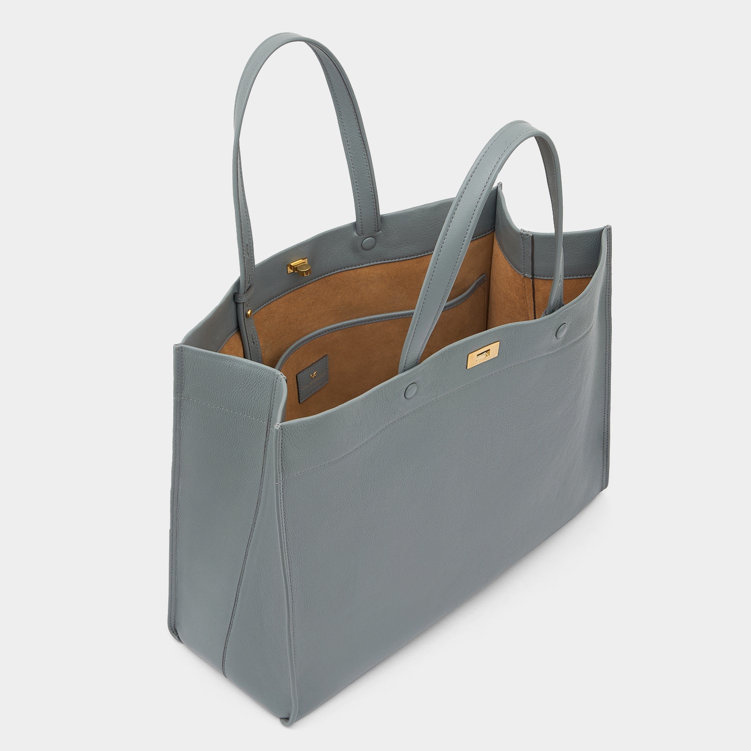 Mortimer Tote -

          
            Calf Leather in Shadow Grey -
          

          Anya Hindmarch US
