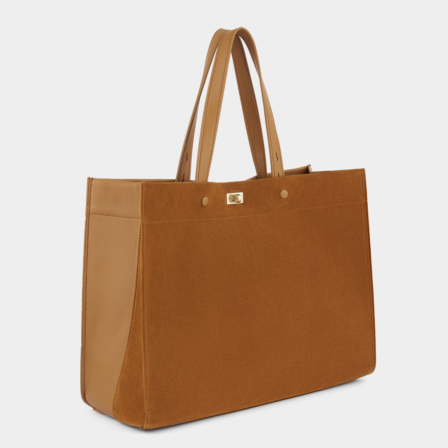 Mortimer Tote -

          
            Suede/Calf Leather in Manilla Beige -
          

          Anya Hindmarch US
