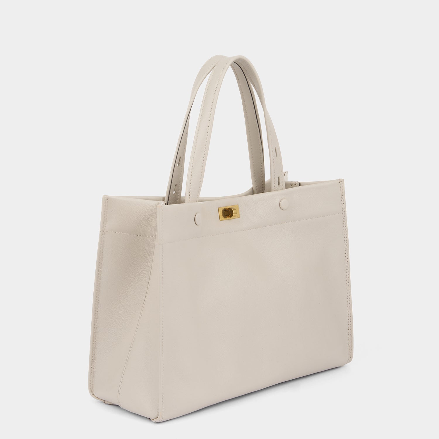 Mortimer Small Tote -

          
            Calf Leather in Chalk White -
          

          Anya Hindmarch US
