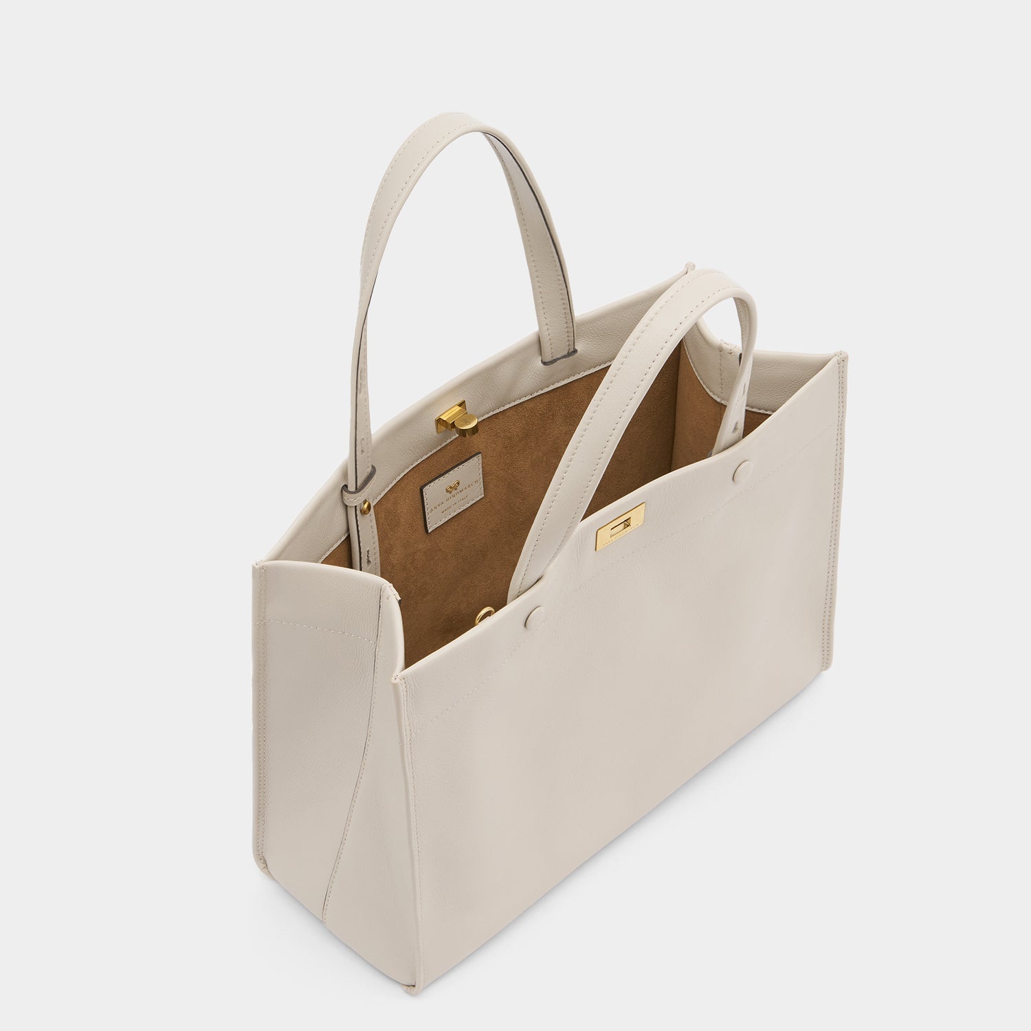 Mortimer Small Tote -

          
            Calf Leather in Chalk White -
          

          Anya Hindmarch US
