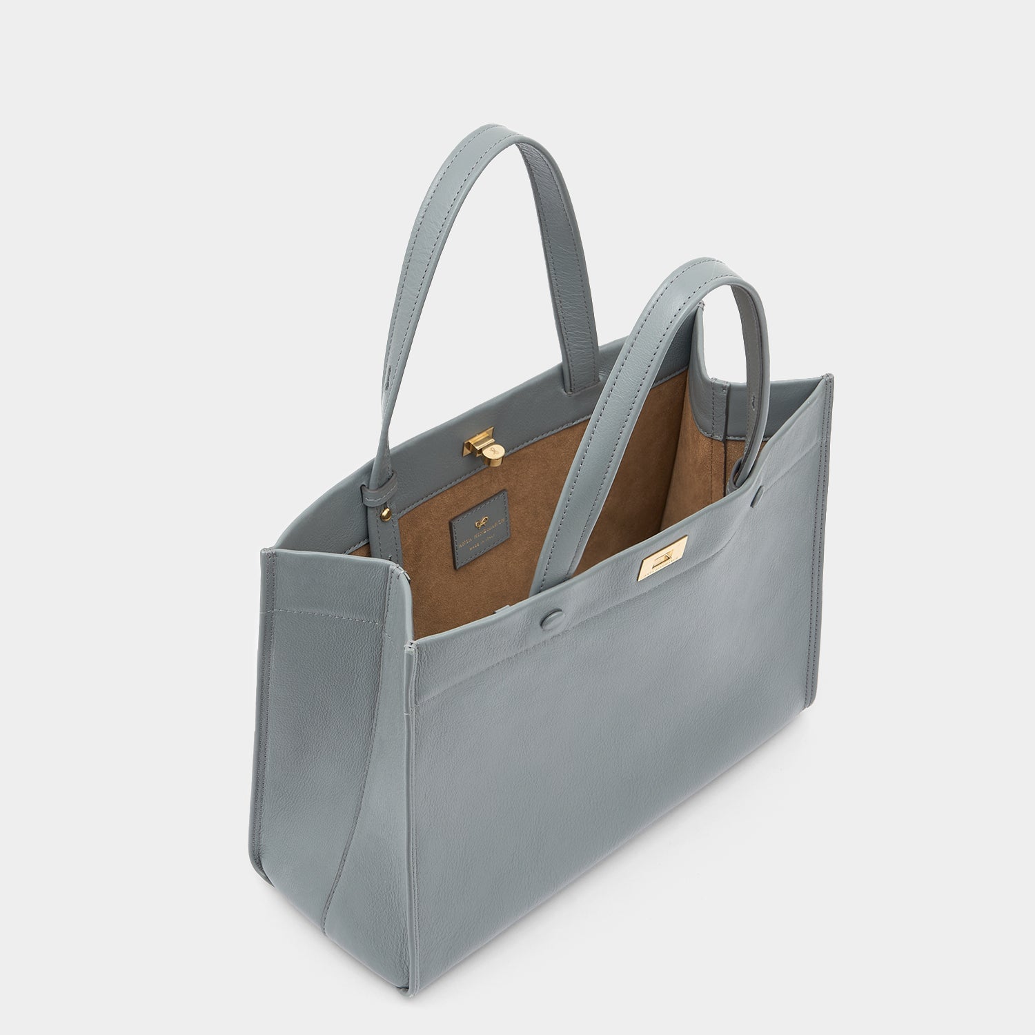 Mortimer Small Tote -

          
            Calf Leather in Shadow Grey -
          

          Anya Hindmarch US
