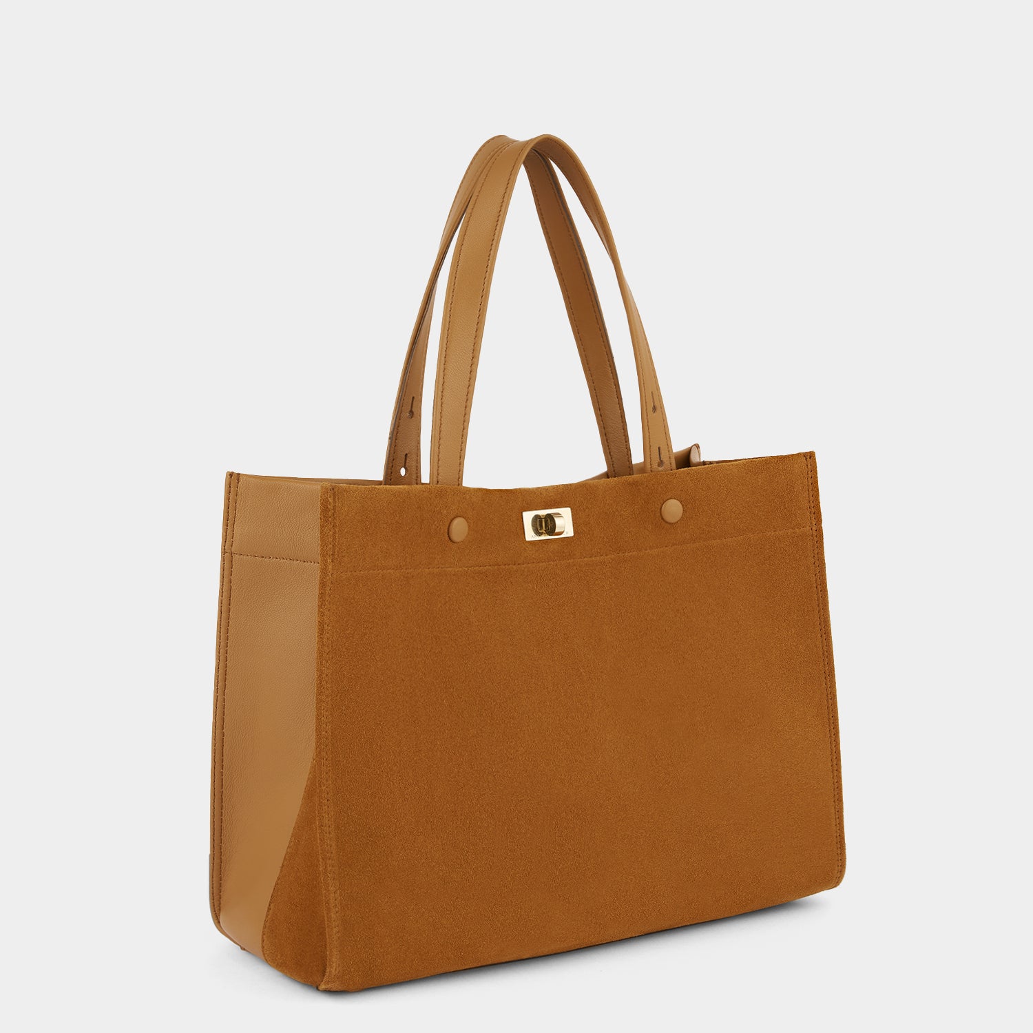 Mortimer Small Tote -

          
            Suede/Calf Leather in Manilla Beige -
          

          Anya Hindmarch US
