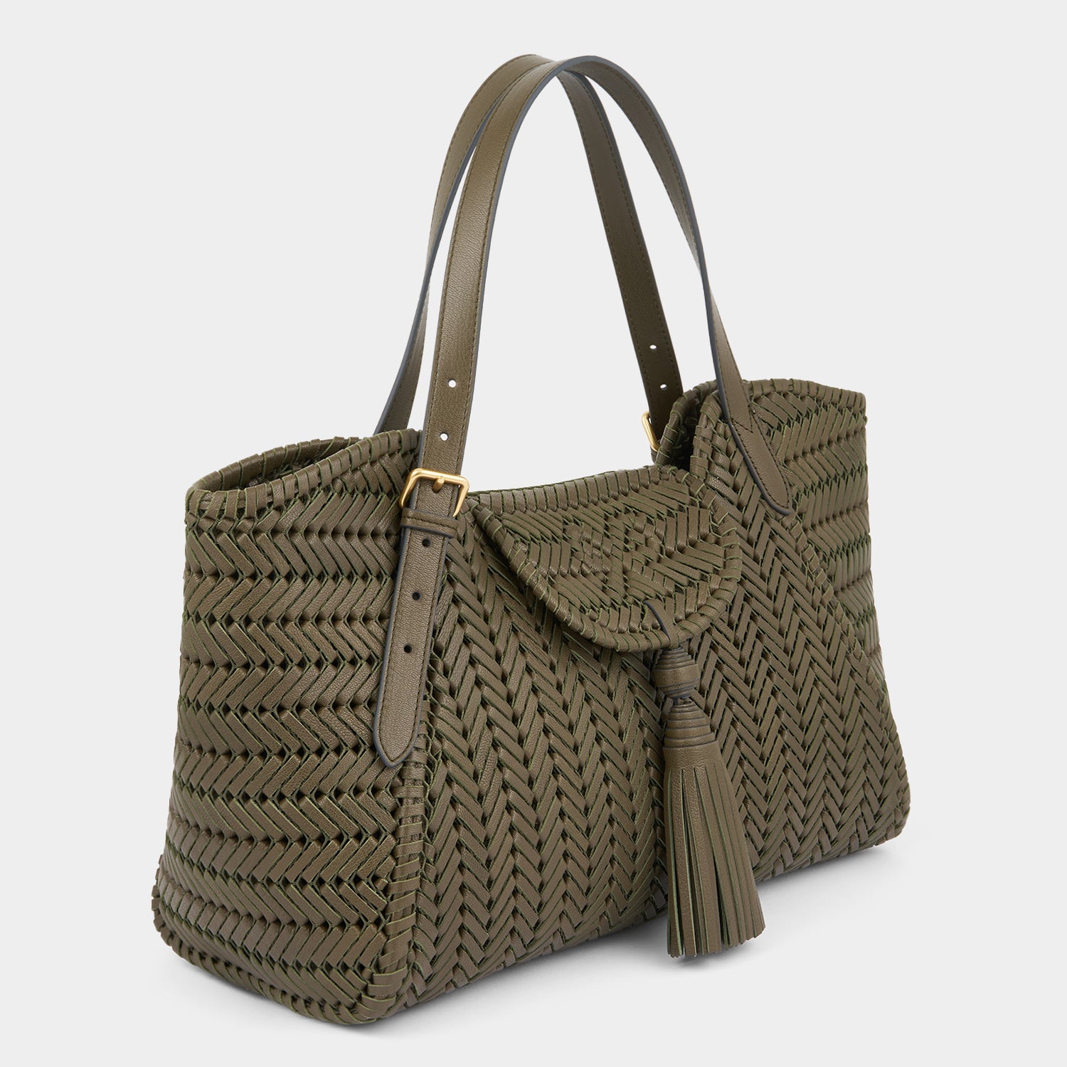 Neeson Tassel Tote -

          
            Capra Leather in Khaki -
          

          Anya Hindmarch US
