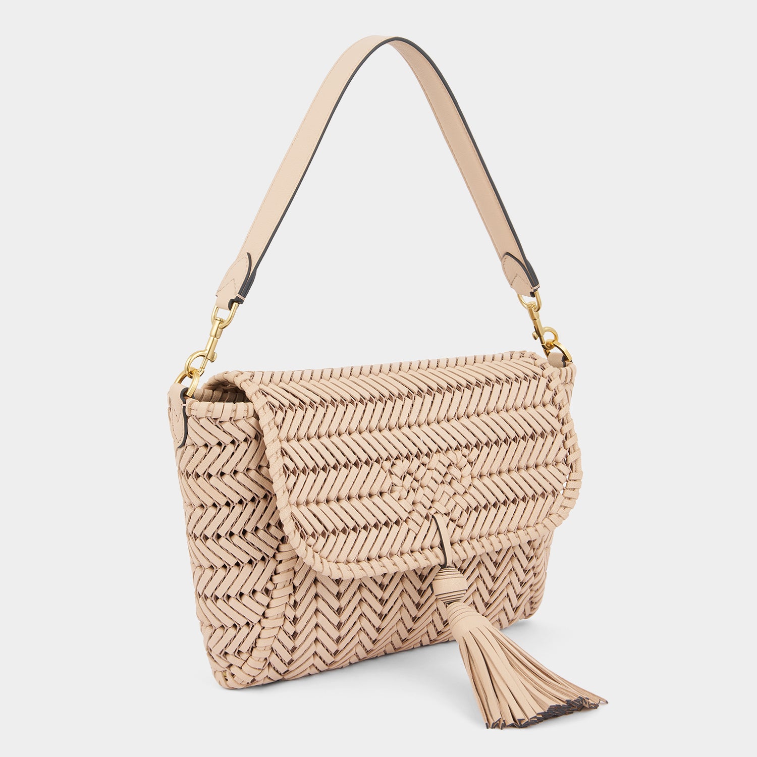 Neeson Tassel Shoulder Bag -

          
            Capra Leather in Calico -
          

          Anya Hindmarch US
