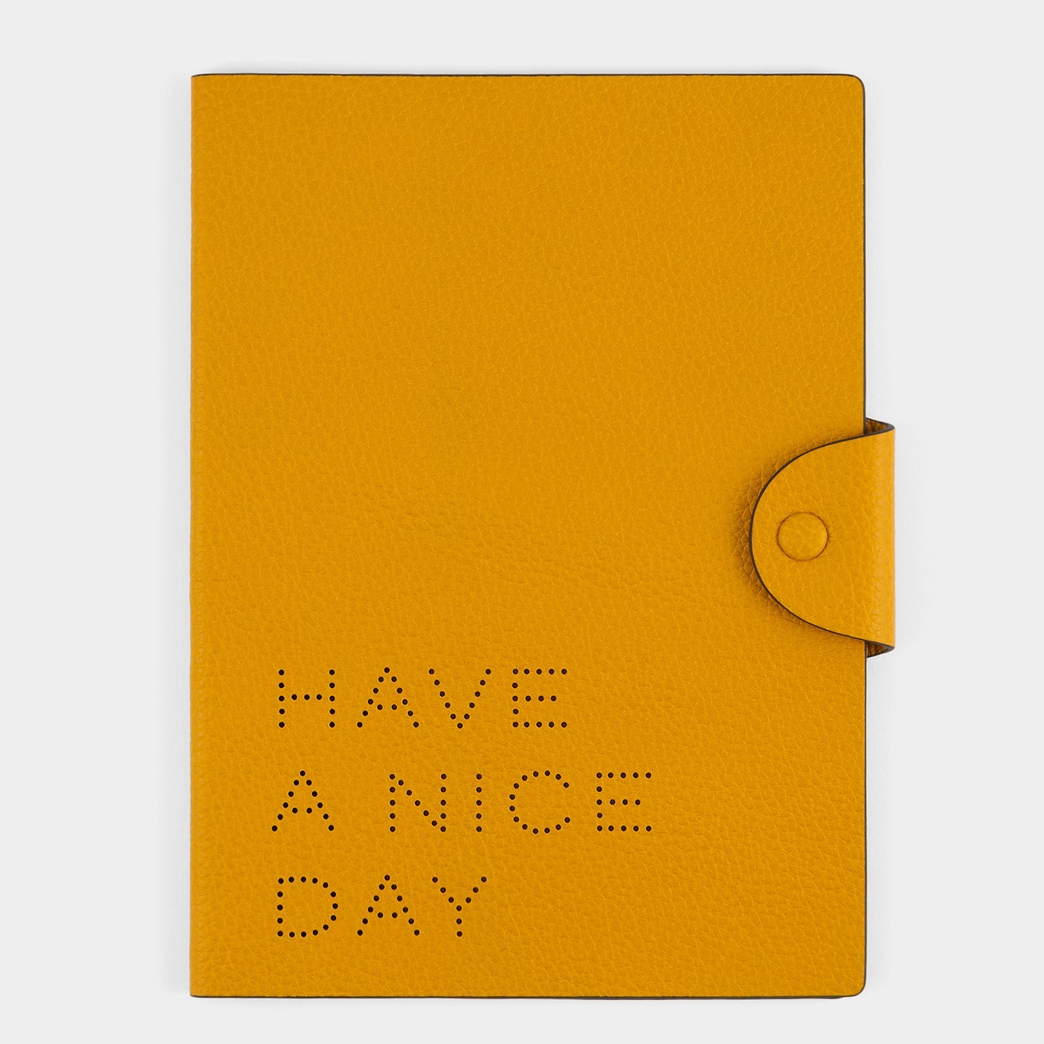 Have a Nice Day A5 Journal -

          
            Calf Leather in Mustard -
          

          Anya Hindmarch US
