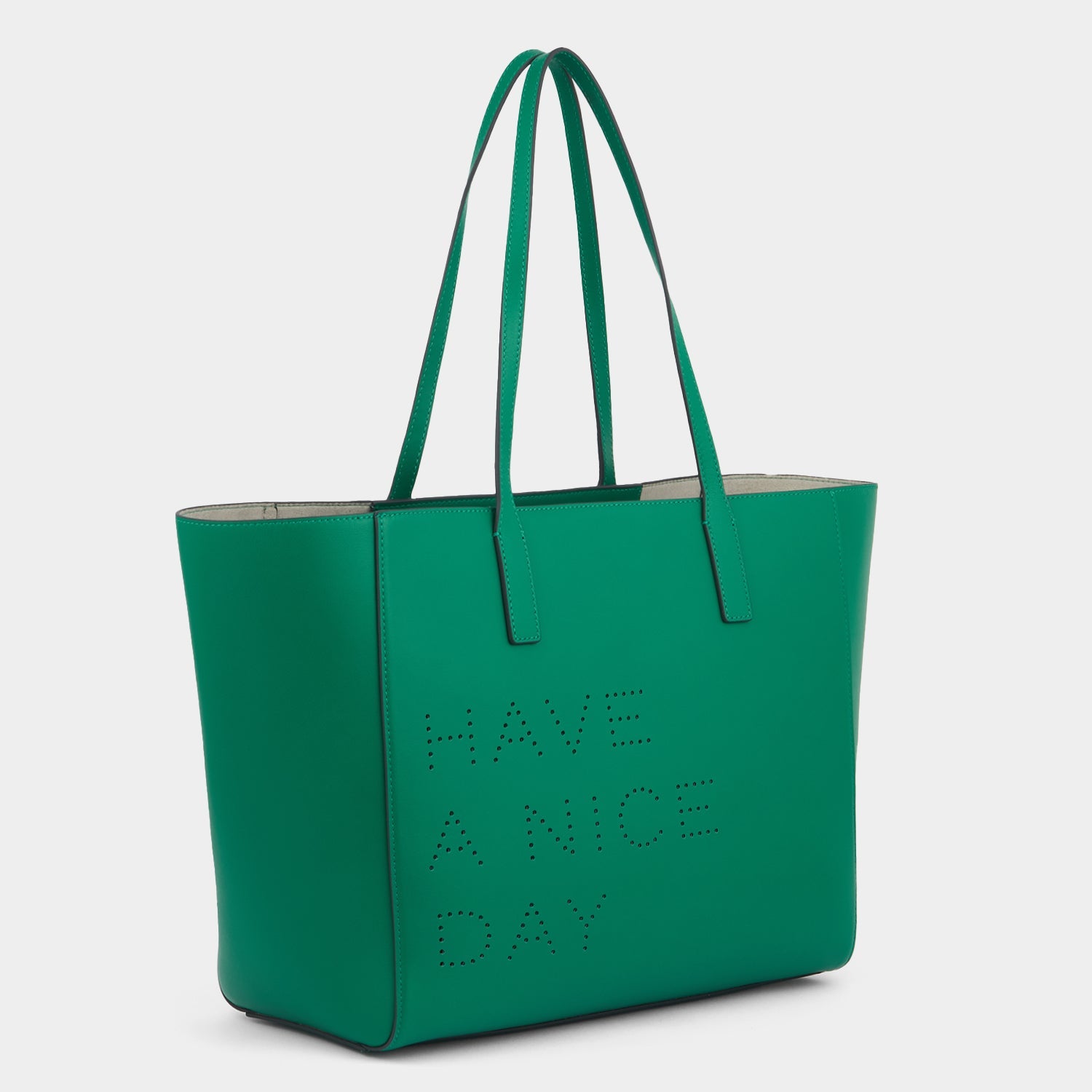 Have a Nice Day Ebury Tote -

          
            Smooth Leather in Emerald -
          

          Anya Hindmarch US
