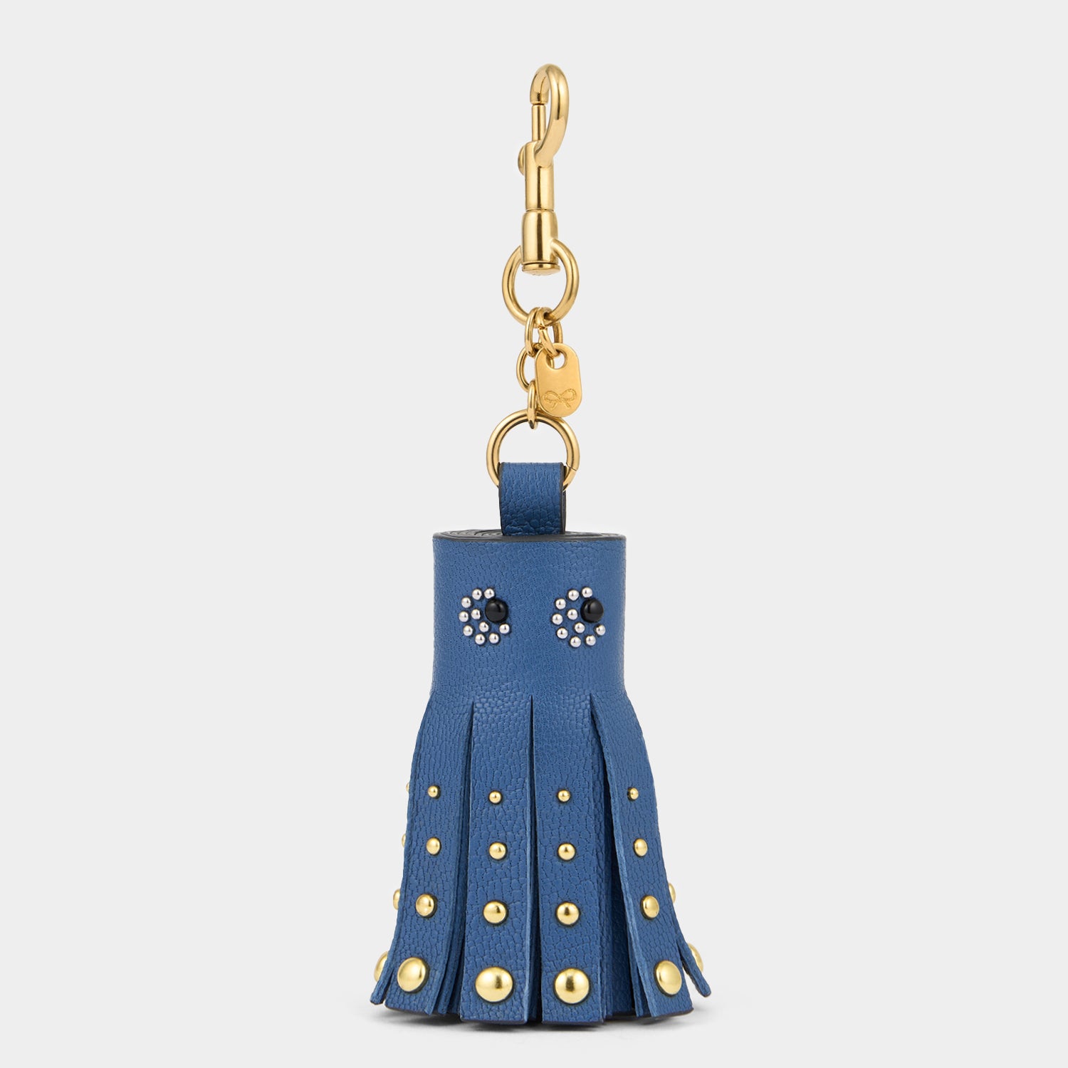 Eyes Studded Tassel Charm -

          
            Capra Leather in Periwinkle -
          

          Anya Hindmarch US
