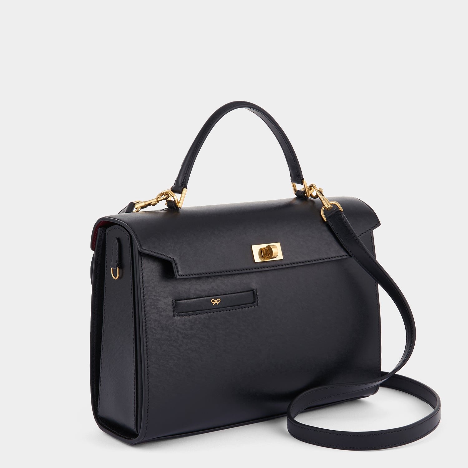 Mortimer Top Handle -

          
            Calf Leather in Black -
          

          Anya Hindmarch US
