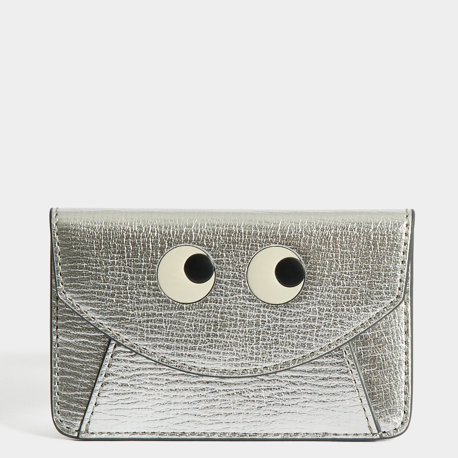 Eyes MagSafe Envelope Card Case -

          
            Capra Leather in Silver -
          

          Anya Hindmarch US
