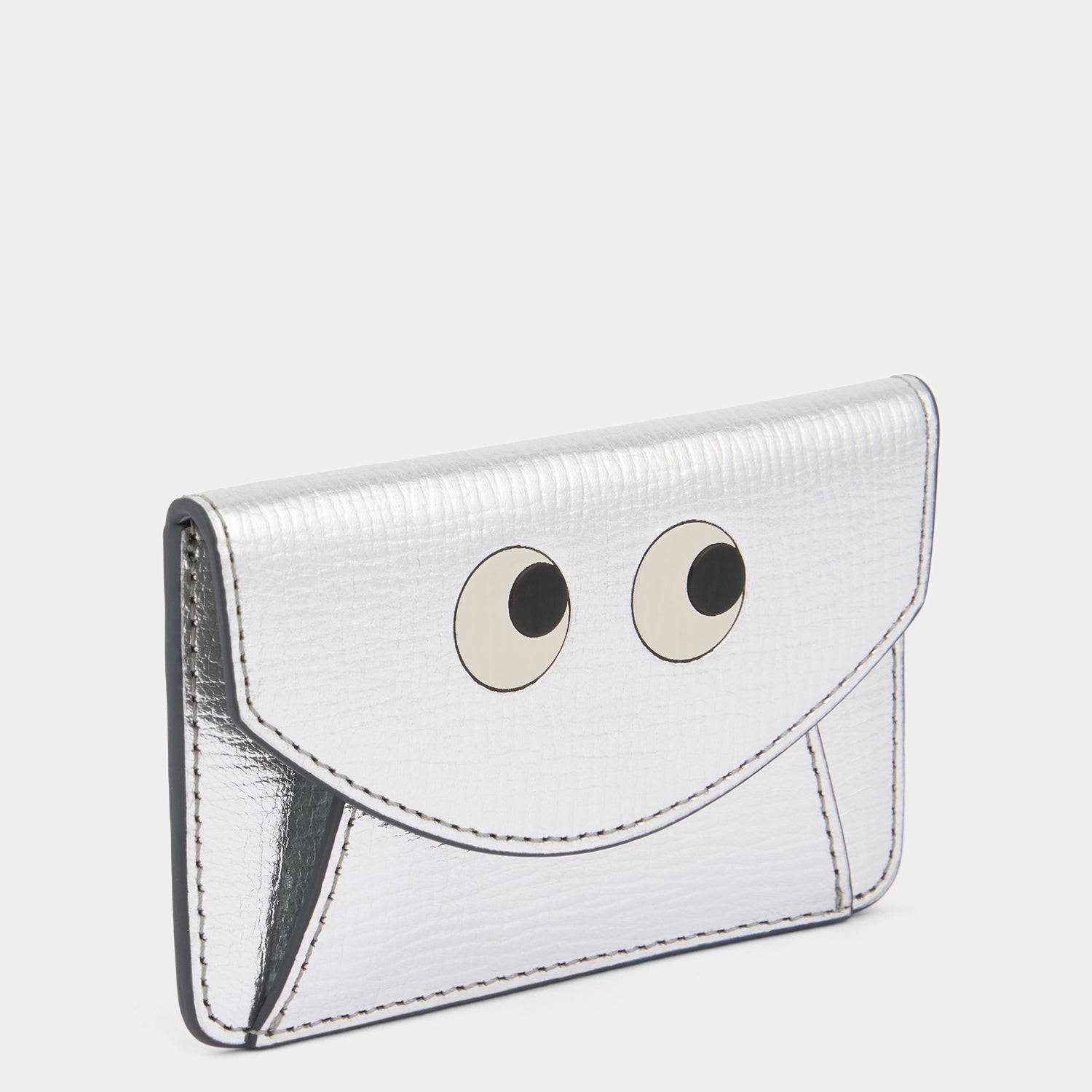 Eyes MagSafe Envelope Card Case -

          
            Capra Leather in Silver -
          

          Anya Hindmarch US
