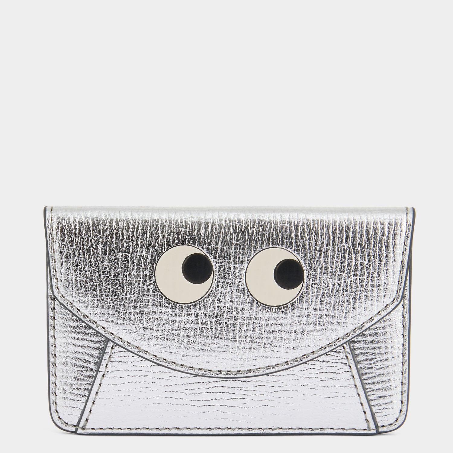 Eyes MagSafe Envelope Card Case -

          
            Capra Leather in Silver -
          

          Anya Hindmarch US
