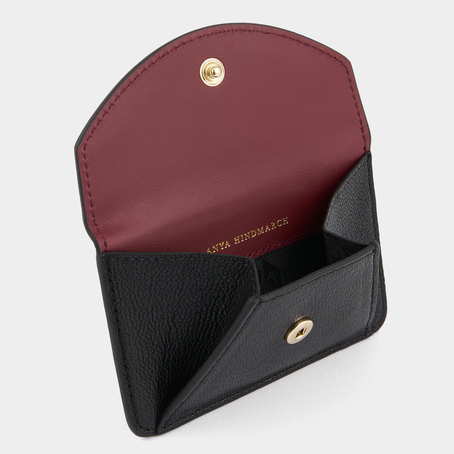 Eyes Envelope Card Case -

          
            Capra Leather in Black -
          

          Anya Hindmarch US
