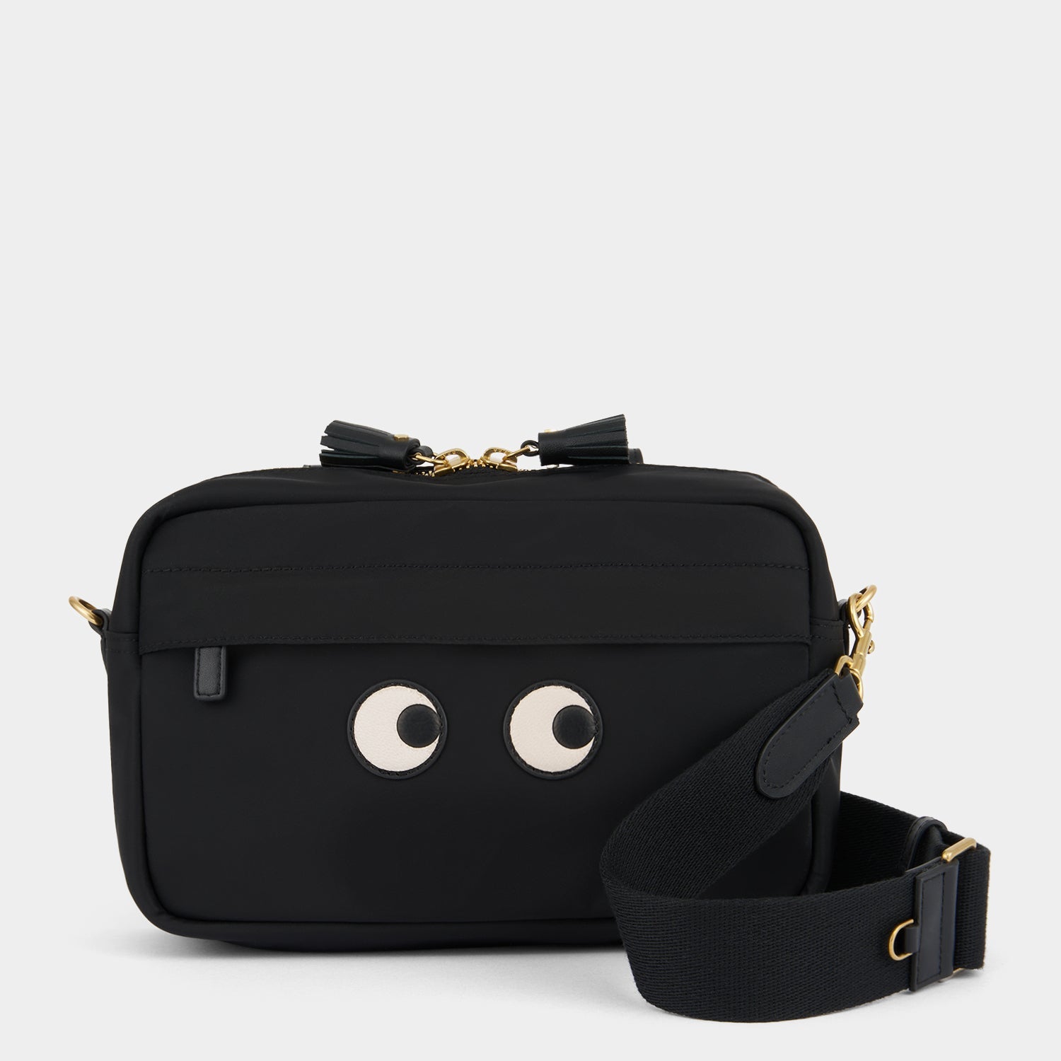 Eyes Handlebar Cross-body -

          
            Regenerated ECONYL® Nylon in Black -
          

          Anya Hindmarch US
