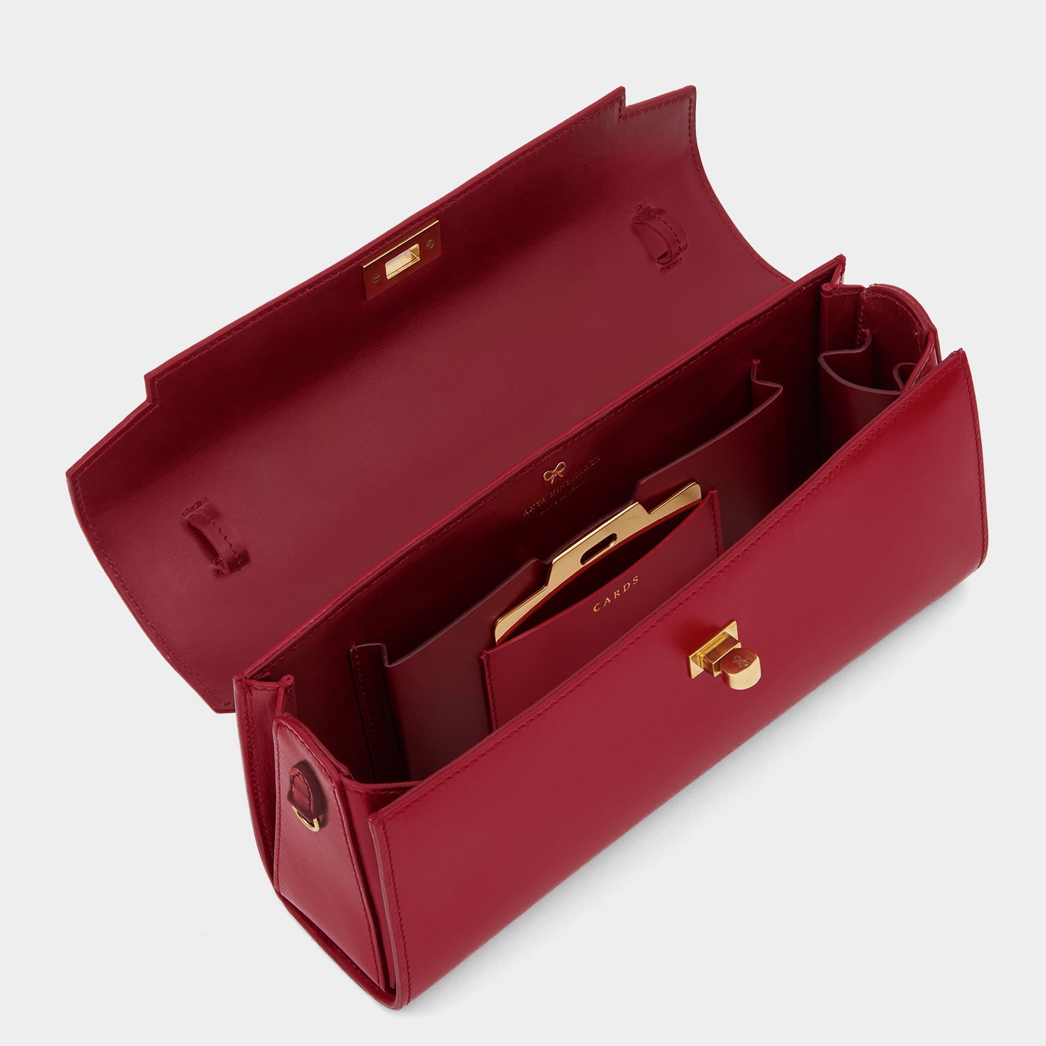 Mortimer Clutch -

          
            Calf Leather in Vampire Red -
          

          Anya Hindmarch US

