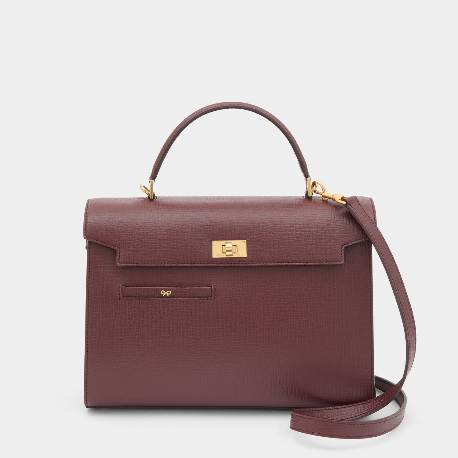 Mortimer Top Handle -

          
            Crosshatch Leather in Barolo Red  -
          

          Anya Hindmarch US
