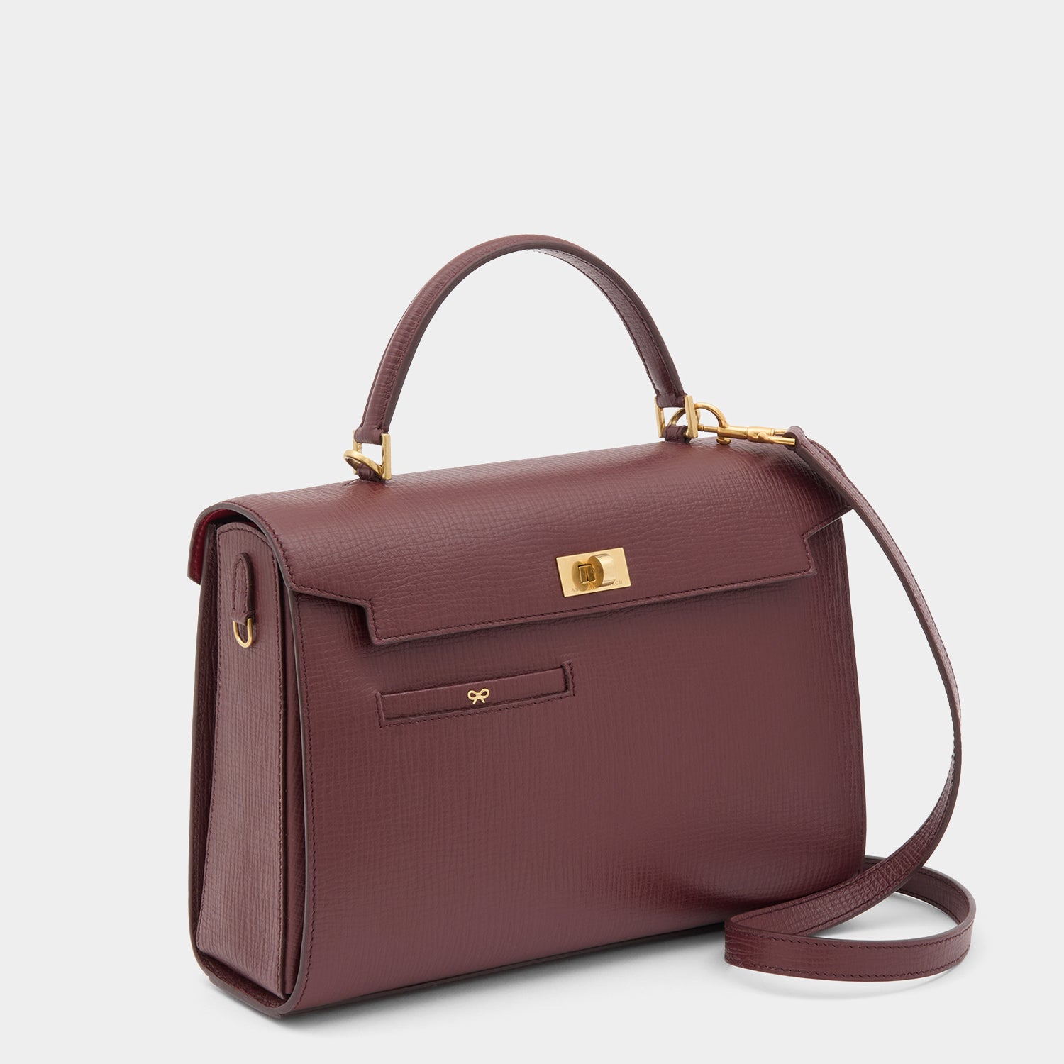 Mortimer Top Handle -

          
            Crosshatch Leather in Barolo Red  -
          

          Anya Hindmarch US
