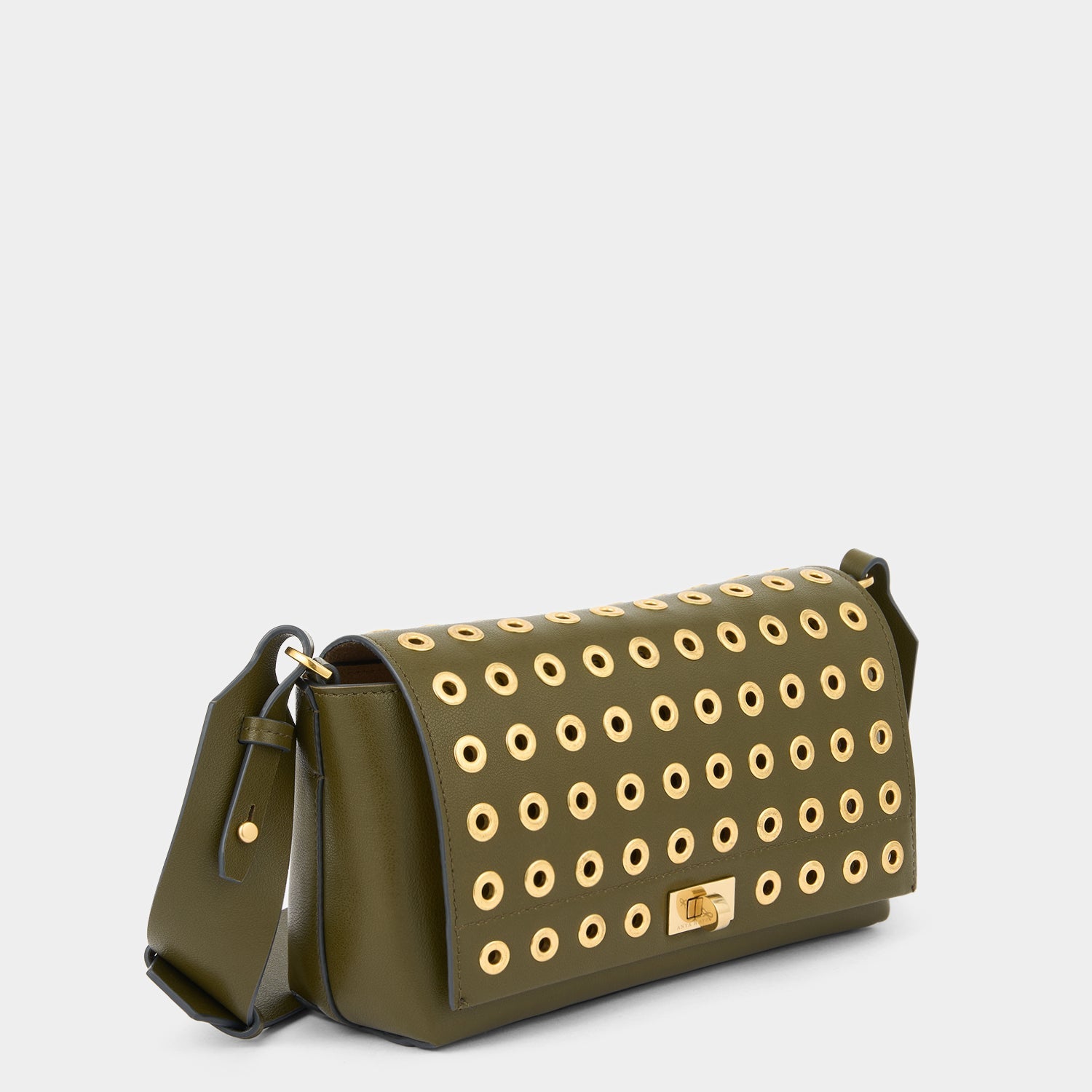 Mortimer Eyelet Cross-body -

          
            Smooth Leather in Bonsai Green -
          

          Anya Hindmarch US
